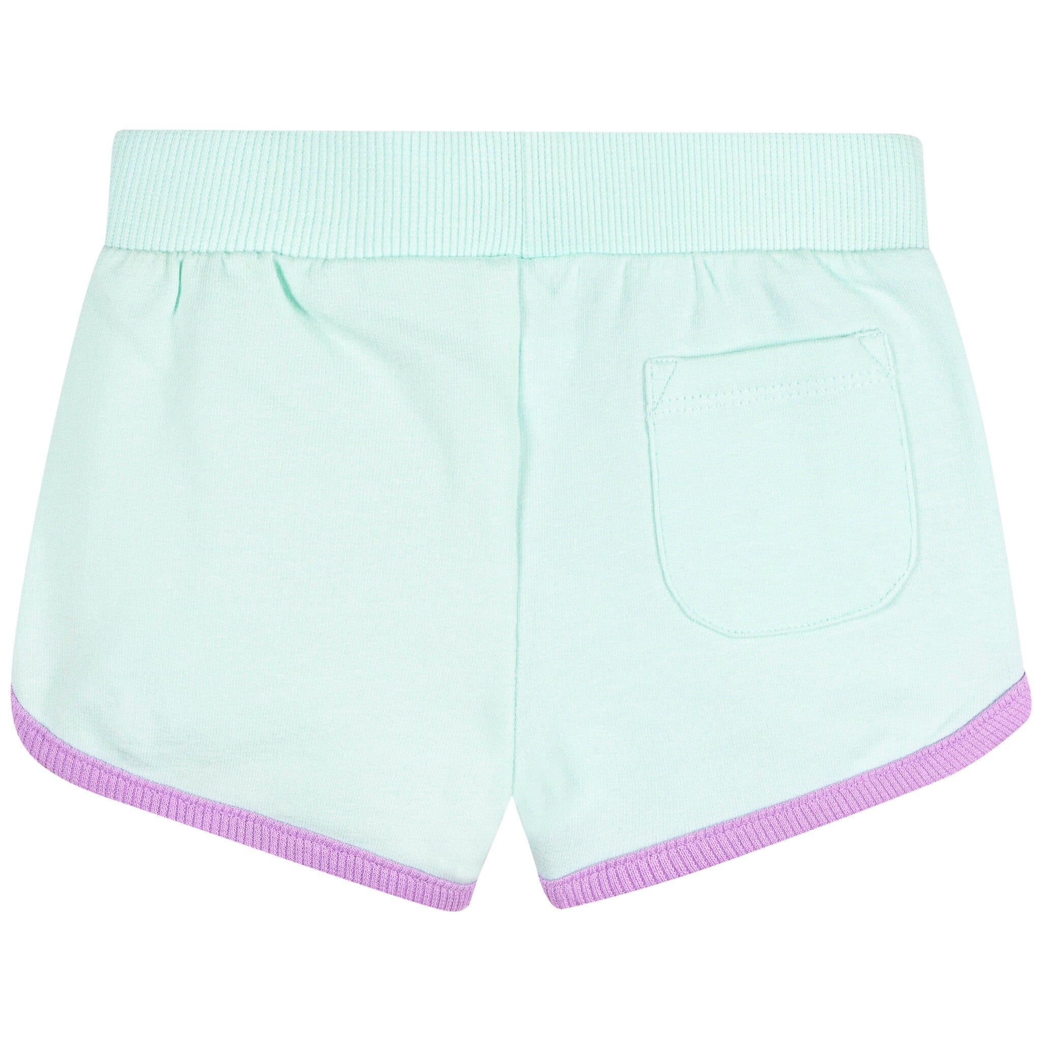 2-Pack Baby & Toddler Girls Aqua & Purple Knit Dolphin Shorts - Image 10