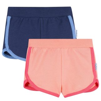 2-Pack Baby & Toddler Girls Pink & Blue Knit Dolphin Shorts
