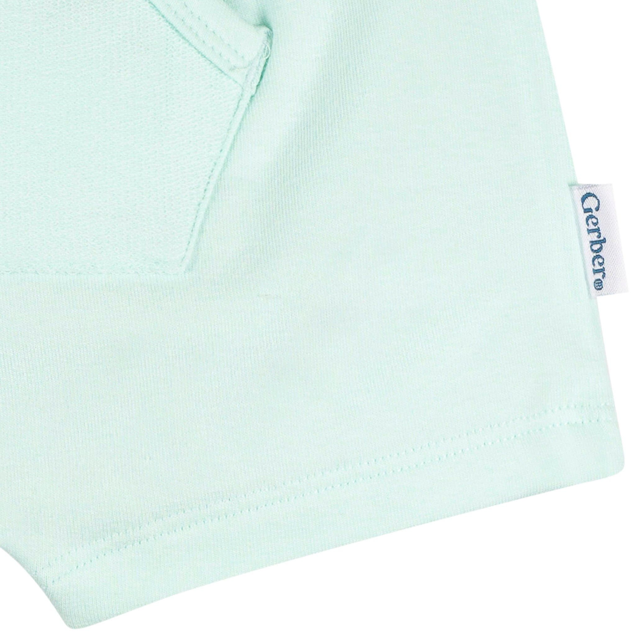 2-Pack Baby Boys Aqua & Peach Shorts - Image 9