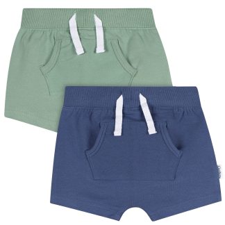 2-Pack Baby Boys Blue & Green Shorts