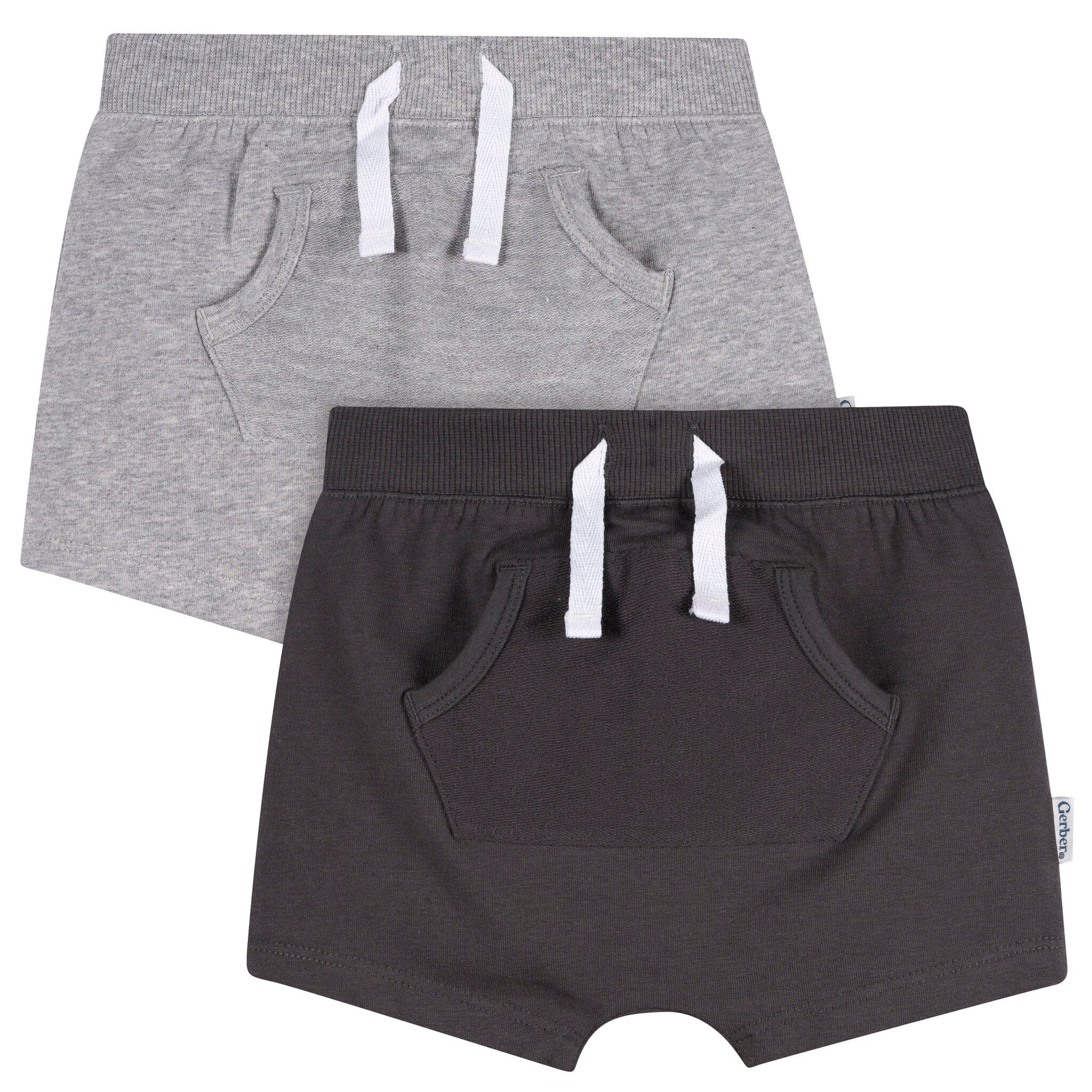 2-Pack Baby Boys Gray Shorts