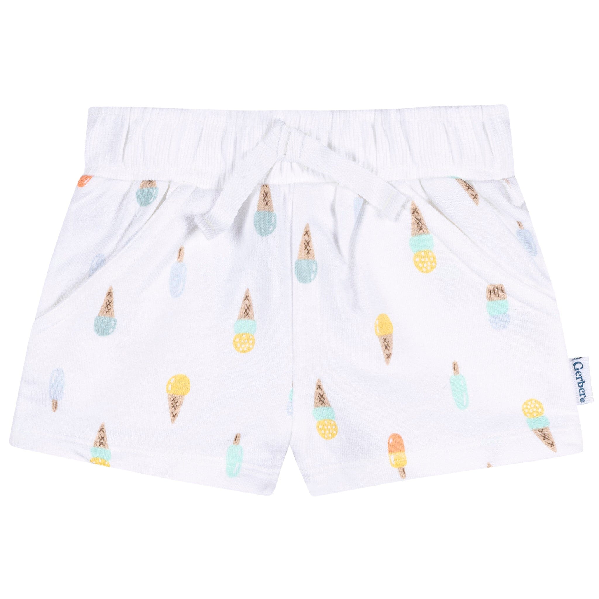 3-Piece Baby & Toddler Girls Ice Cream Knit Shorts - Image 10