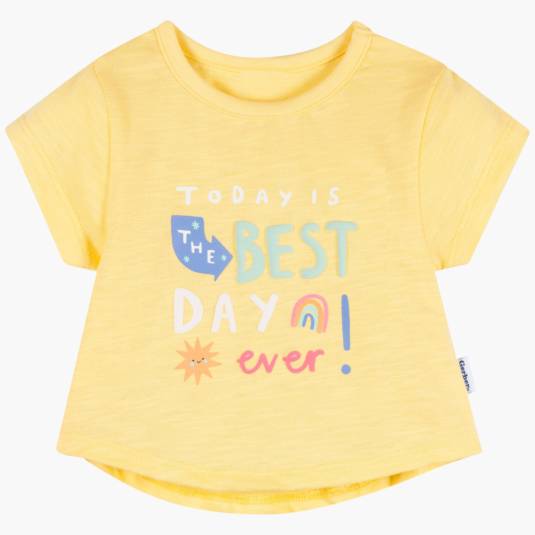 3-Pack Baby & Toddler Girls Best Day Ever Short Sleeve Graphic T-Shirts - Image 4