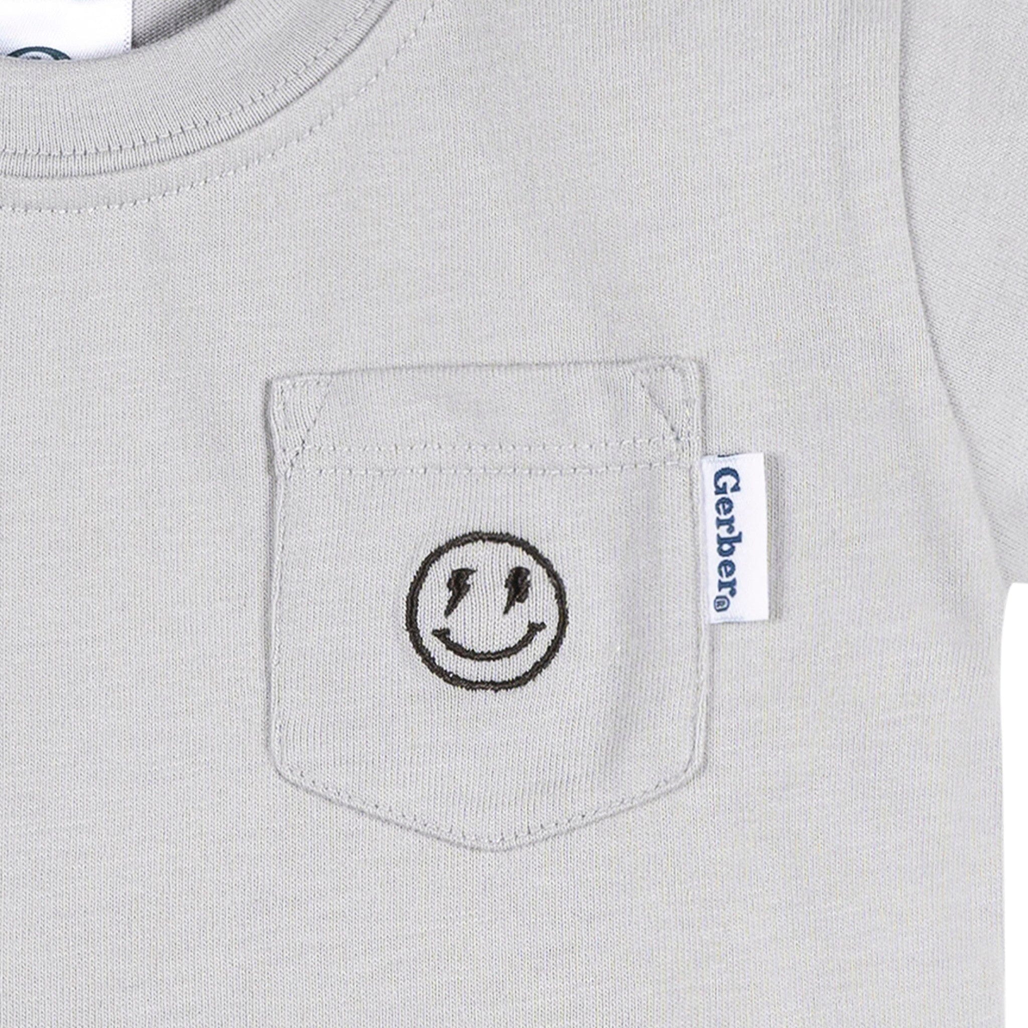 3-Pack Baby & Toddler Boys Chill Vibes Short Sleeve T-Shirts - Image 3