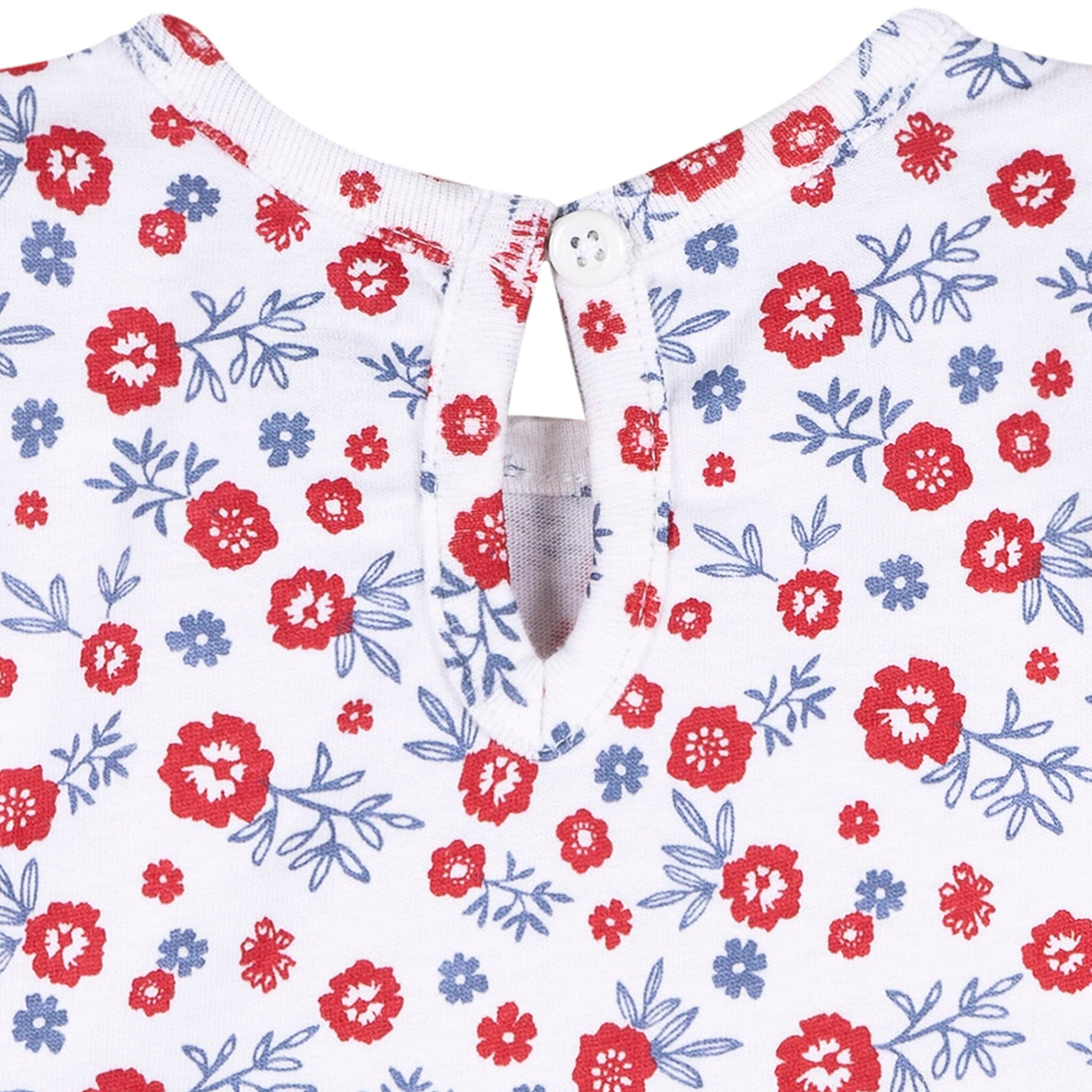 Baby Girls Red, White, & Blue Floral Dress - Image 7