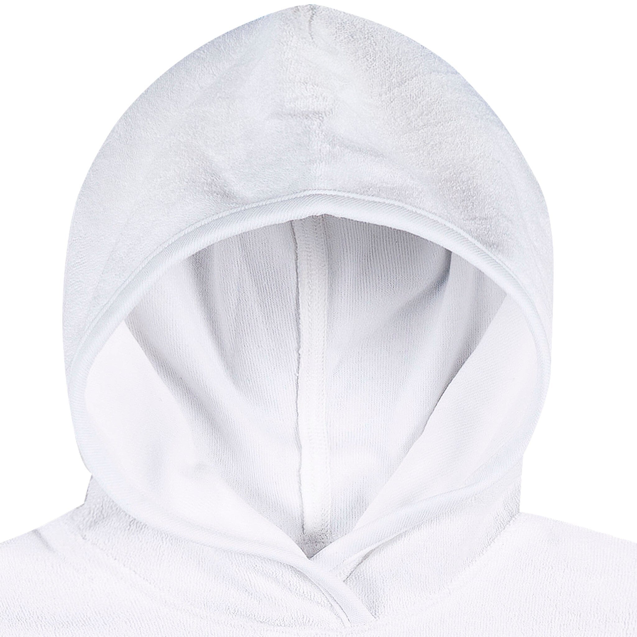 Embroidered Baby & Toddler Neutral White Hooded Swim Coverup - Image 4