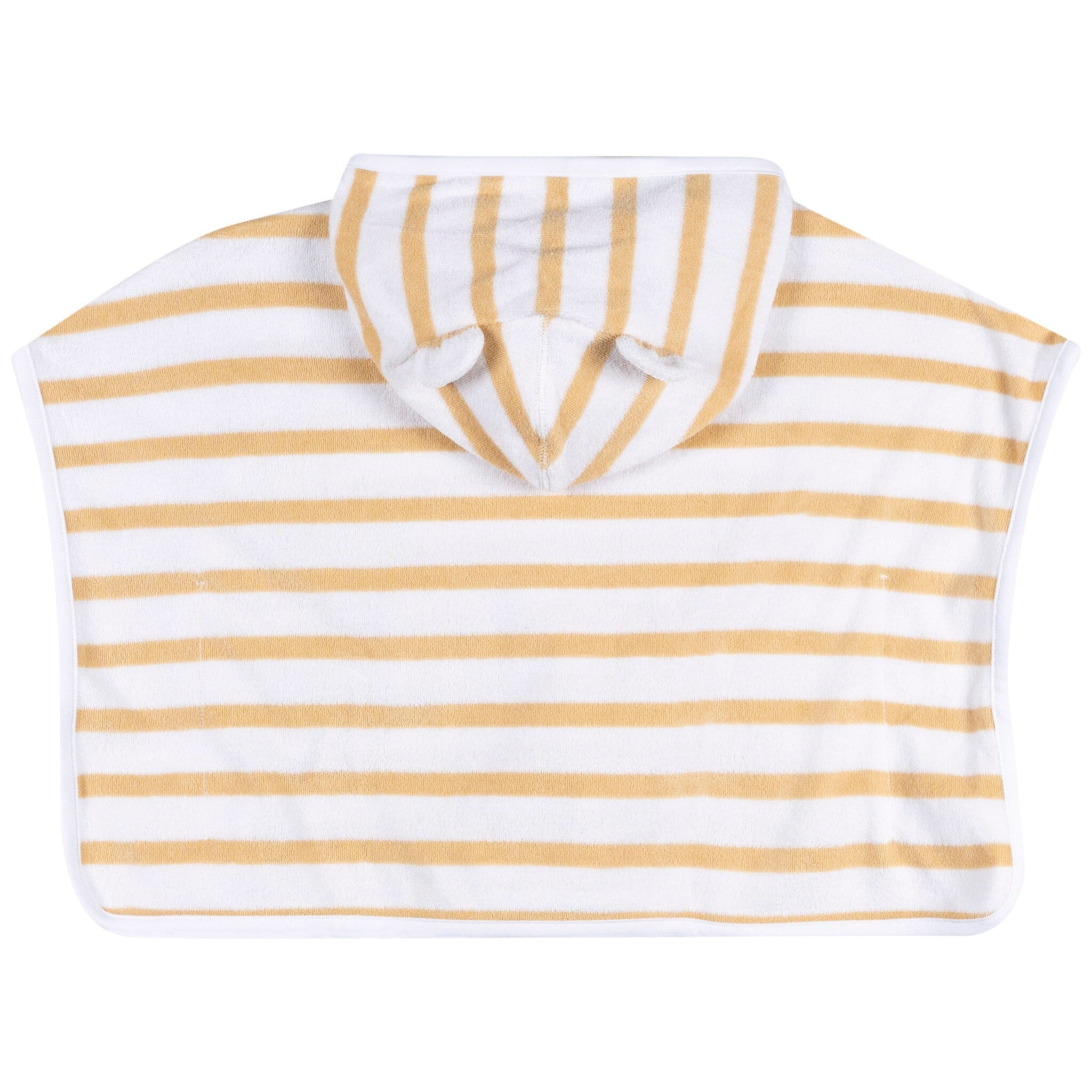 Baby Neutral Tan Stripe Hooded Swim Coverup - Image 5