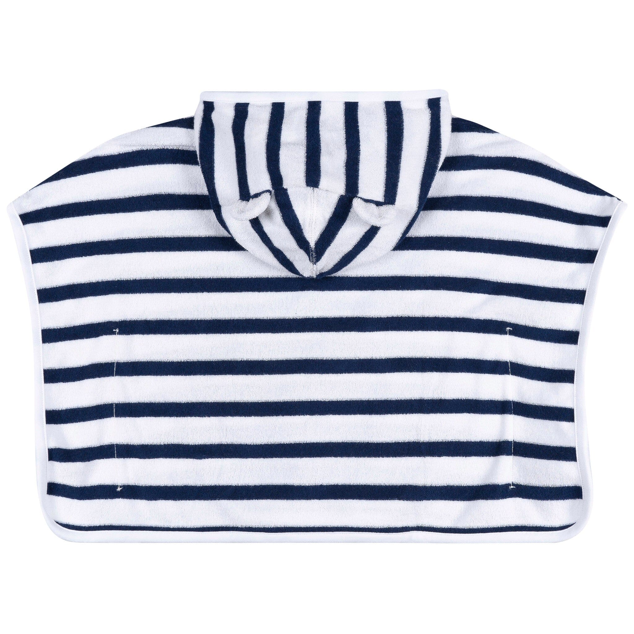 Baby & Toddler Neutral Navy Stripe Hooded Swim Coverup - Image 4
