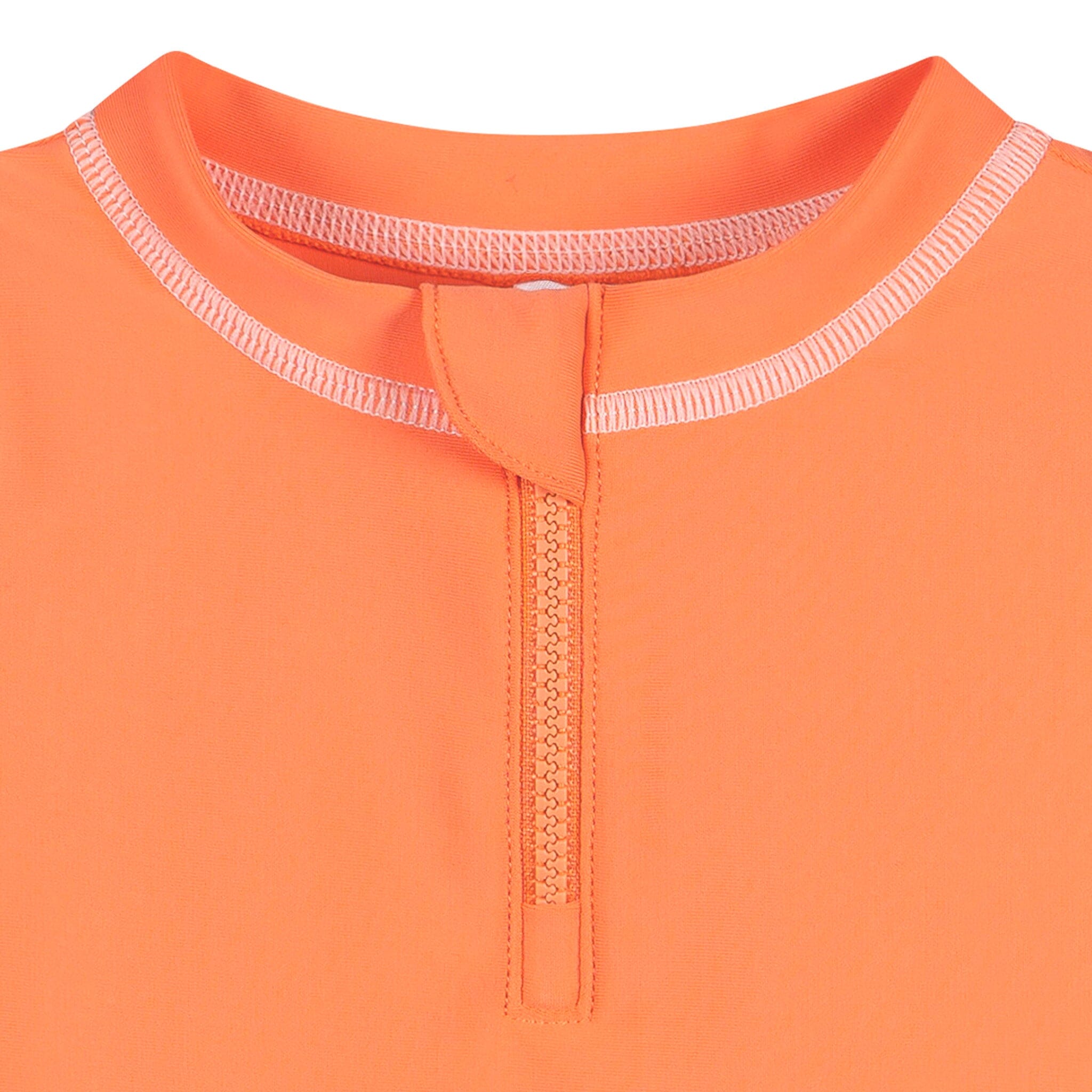 Baby & Toddler Neutral UPF 50+ Melon Orange Half Zip Rash Guard - Image 2