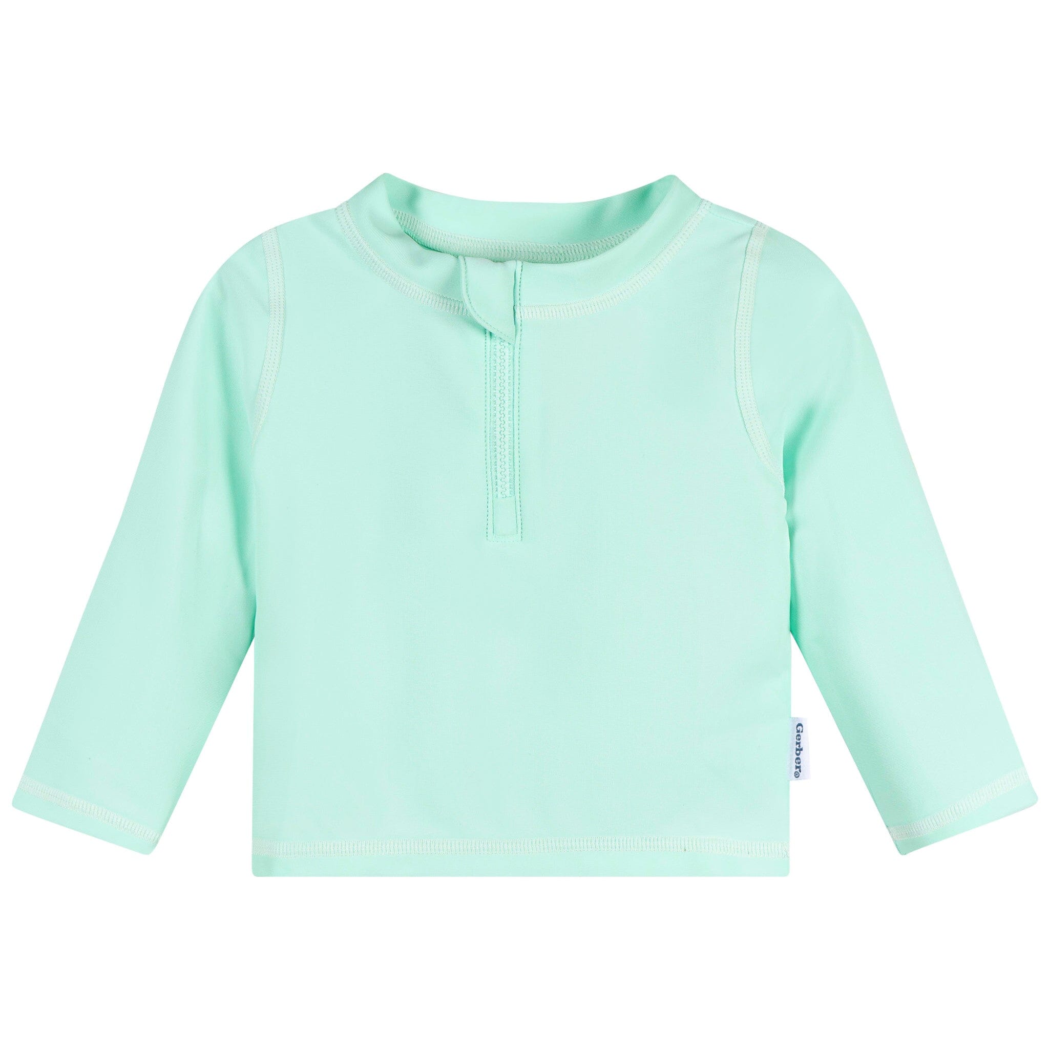 Baby & Toddler Neutral UPF 50+ Green Half Zip Rash Guard