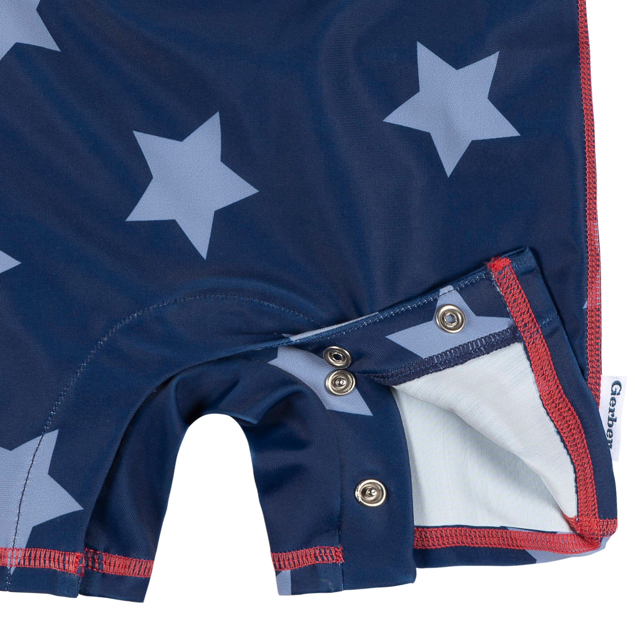 Baby Boys UPF 50+ Blue Stars Long Sleeve Rash Guard - Image 7