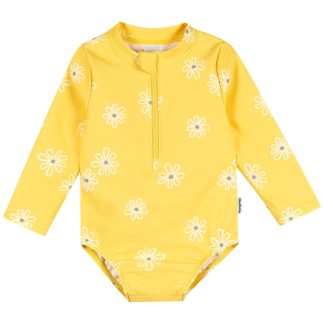 Baby Girls UPF 50+ Yellow Daisies Rash Guard