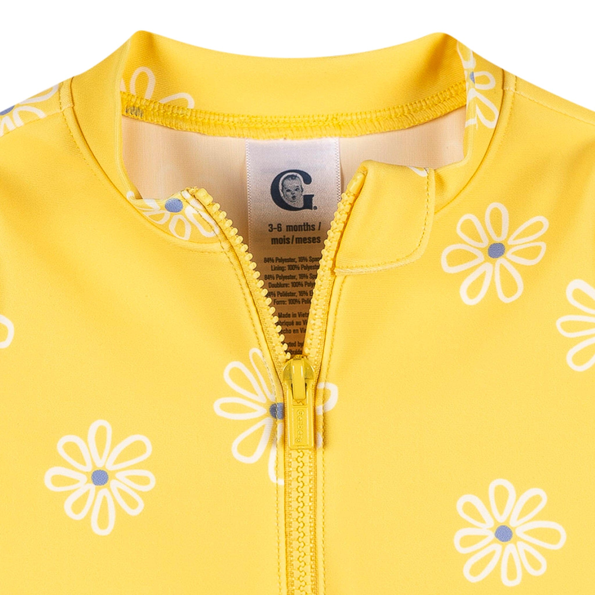 Baby Girls UPF 50+ Yellow Daisies Rash Guard - Image 3