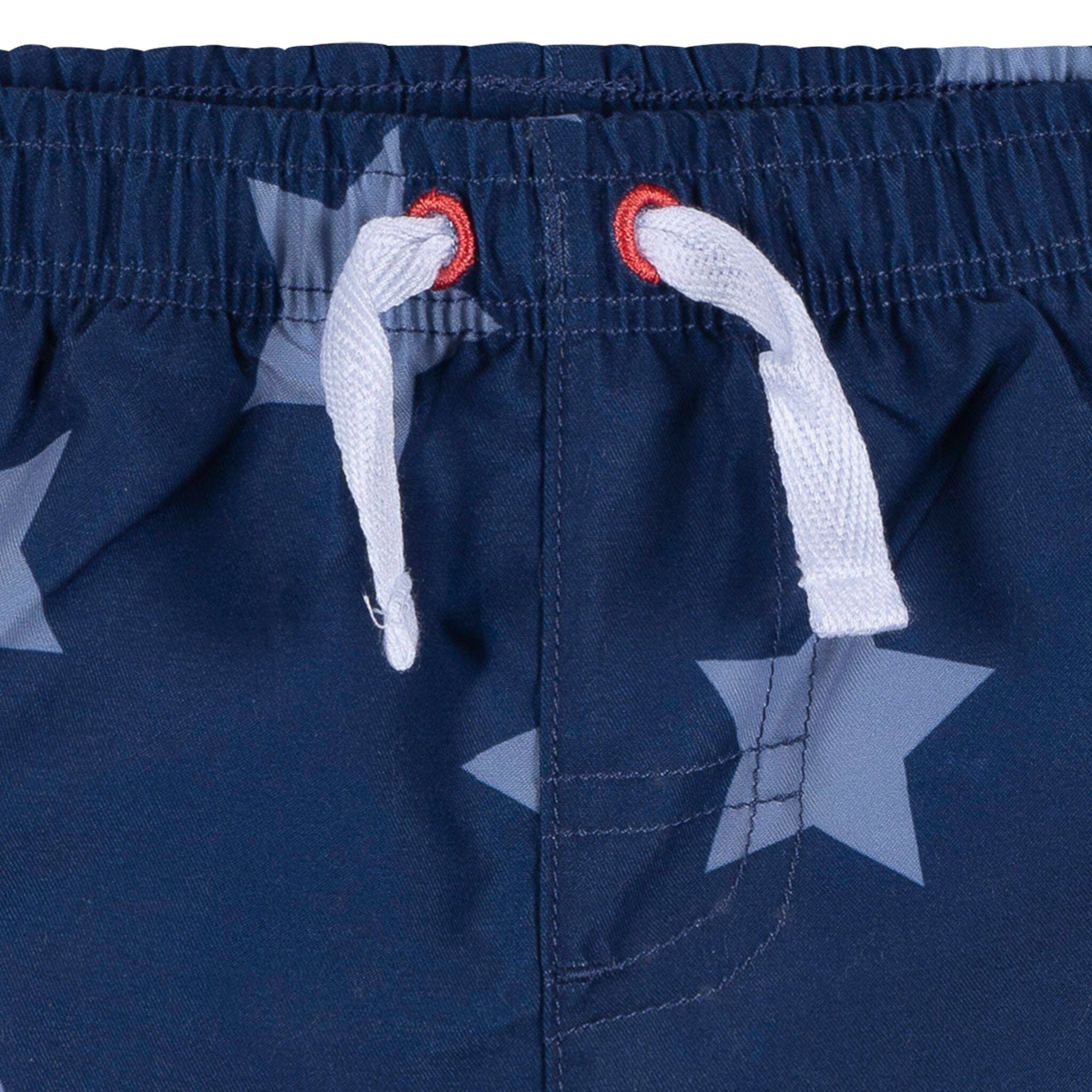 2-Piece Baby & Toddler Boys UPF 50+ Patriotic Stars Rash Guard & Swim Trunks Set - Image 9