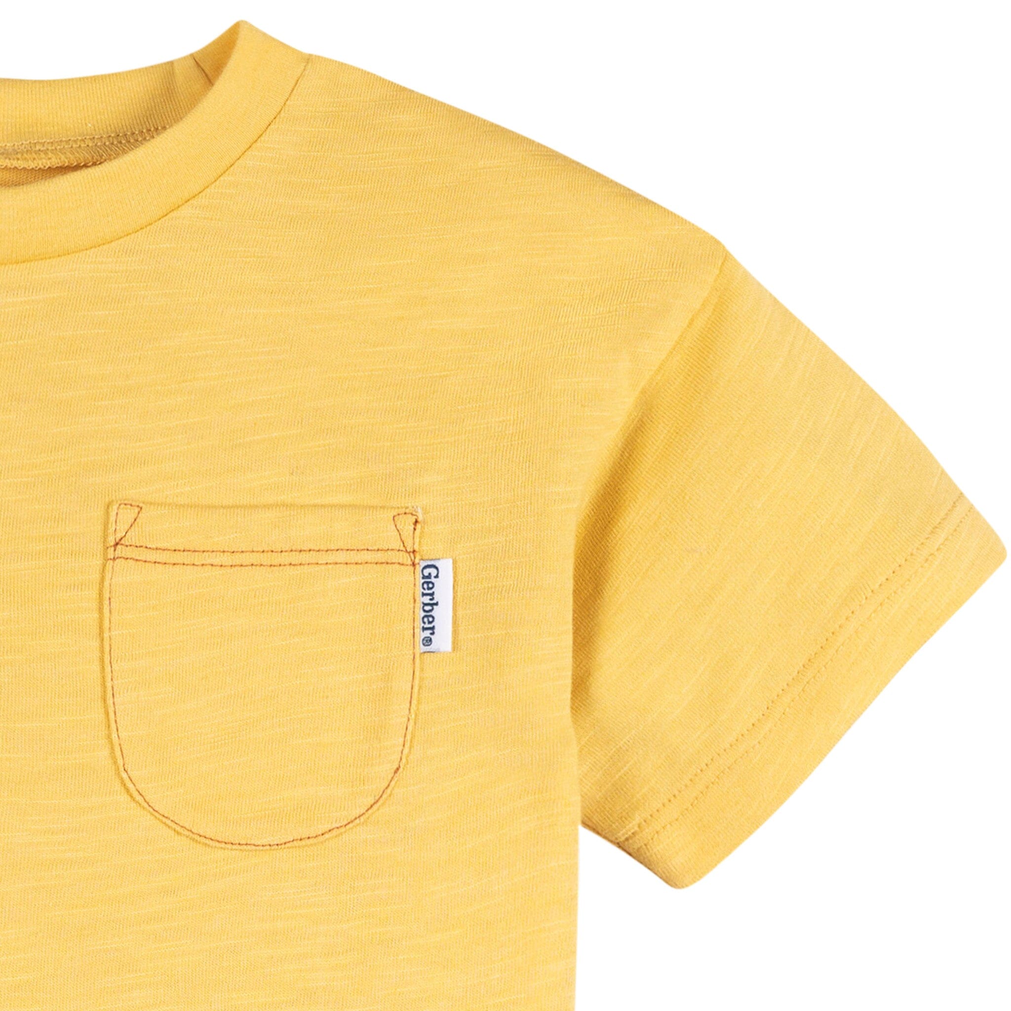 3-Piece Infant & Toddler Boys Awesome Yellow T-Shirts & Shorts - Image 4