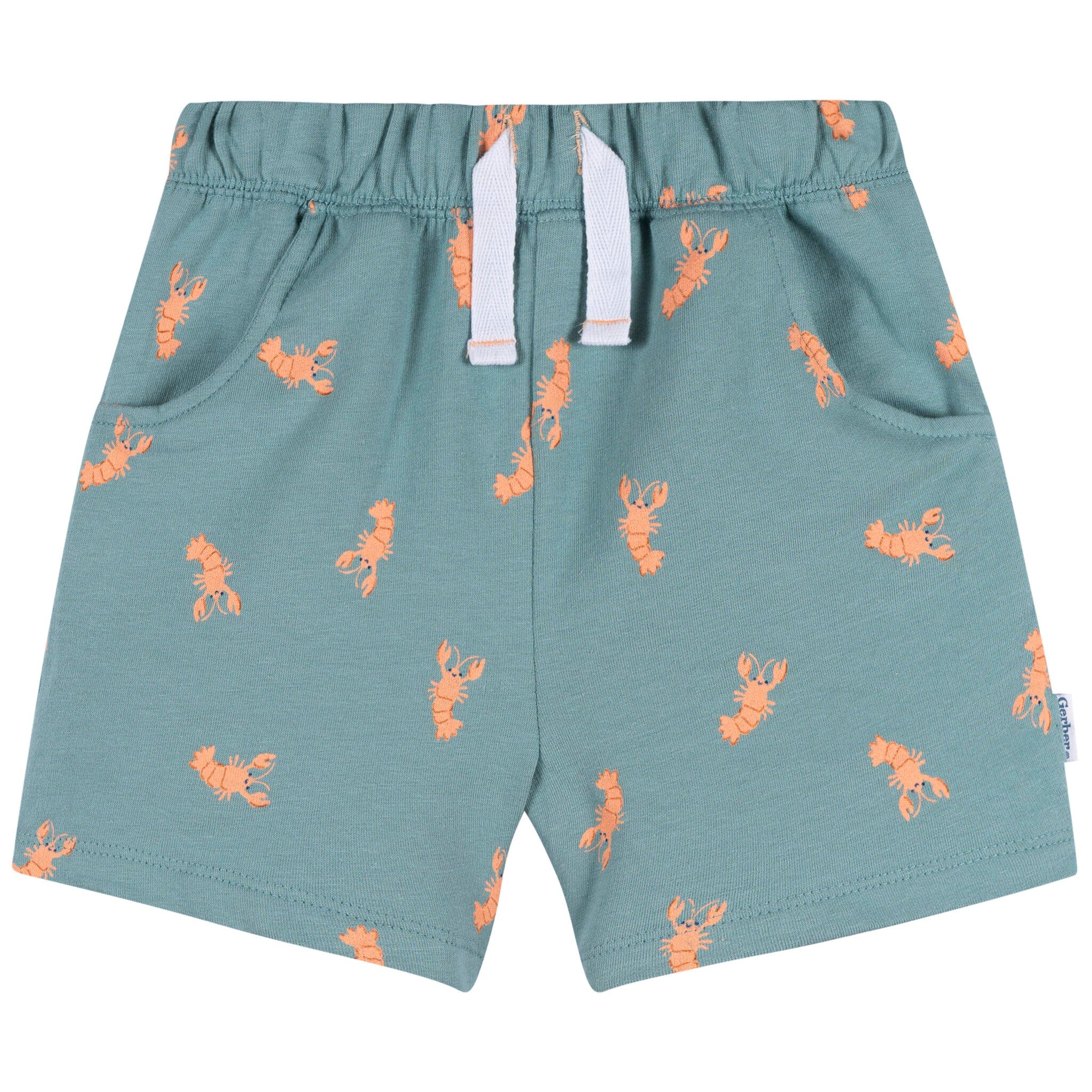 2-Piece Infant & Toddler Boys Peach Lobster Henley Top and Shorts Set - Image 9