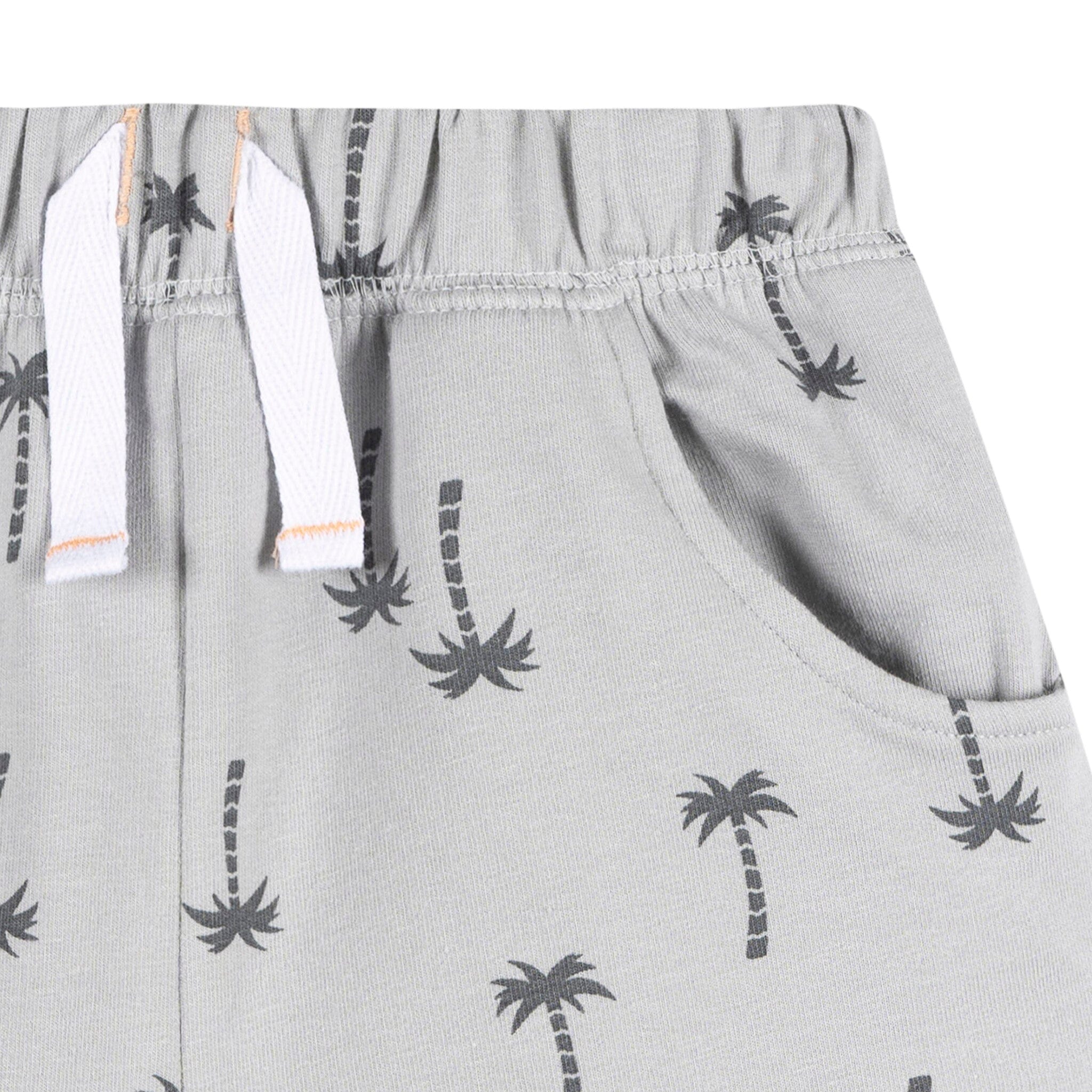 2-Piece Infant & Toddler Boys Palm Tree Henley Top and Shorts Set - Image 6