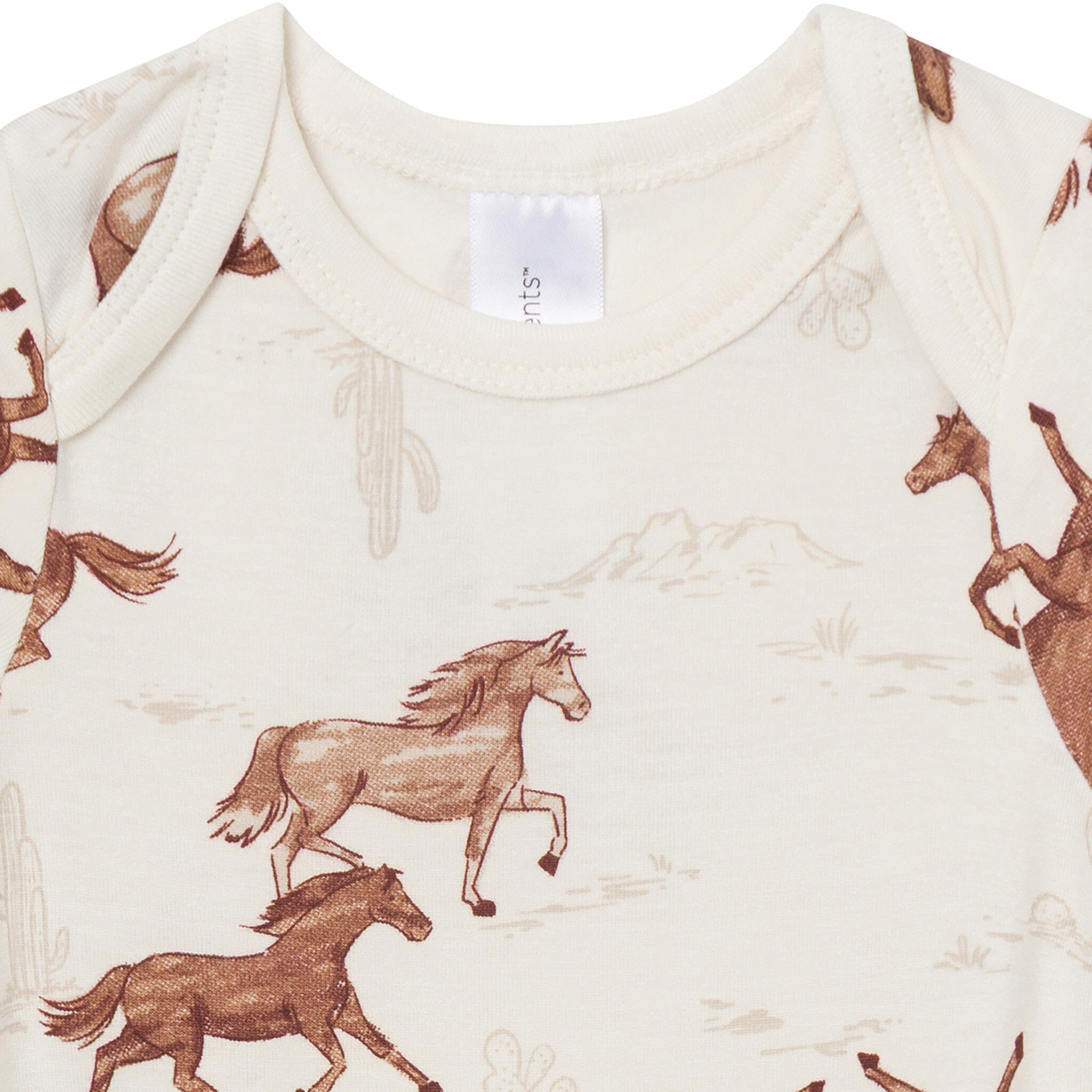 4-Piece Baby Boys Wild Horses Bodysuits and Pants Viscose Set - Image 5