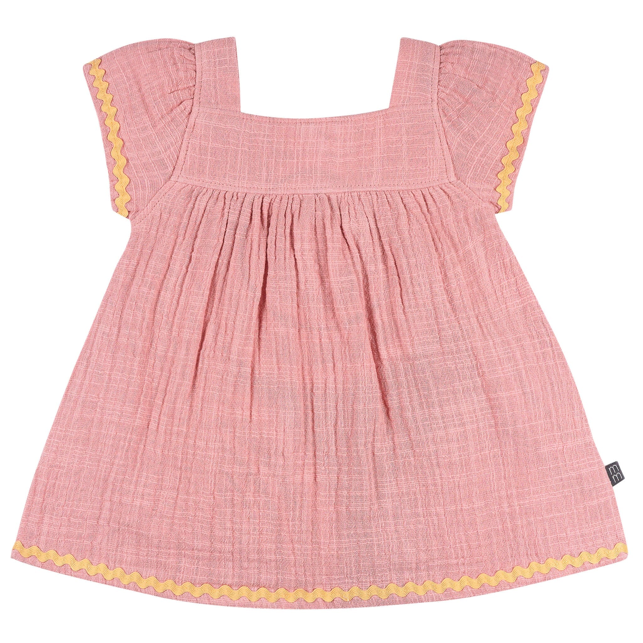 2-Piece Baby Girls Rose Pink Dress and Diaper Cover - Image 2