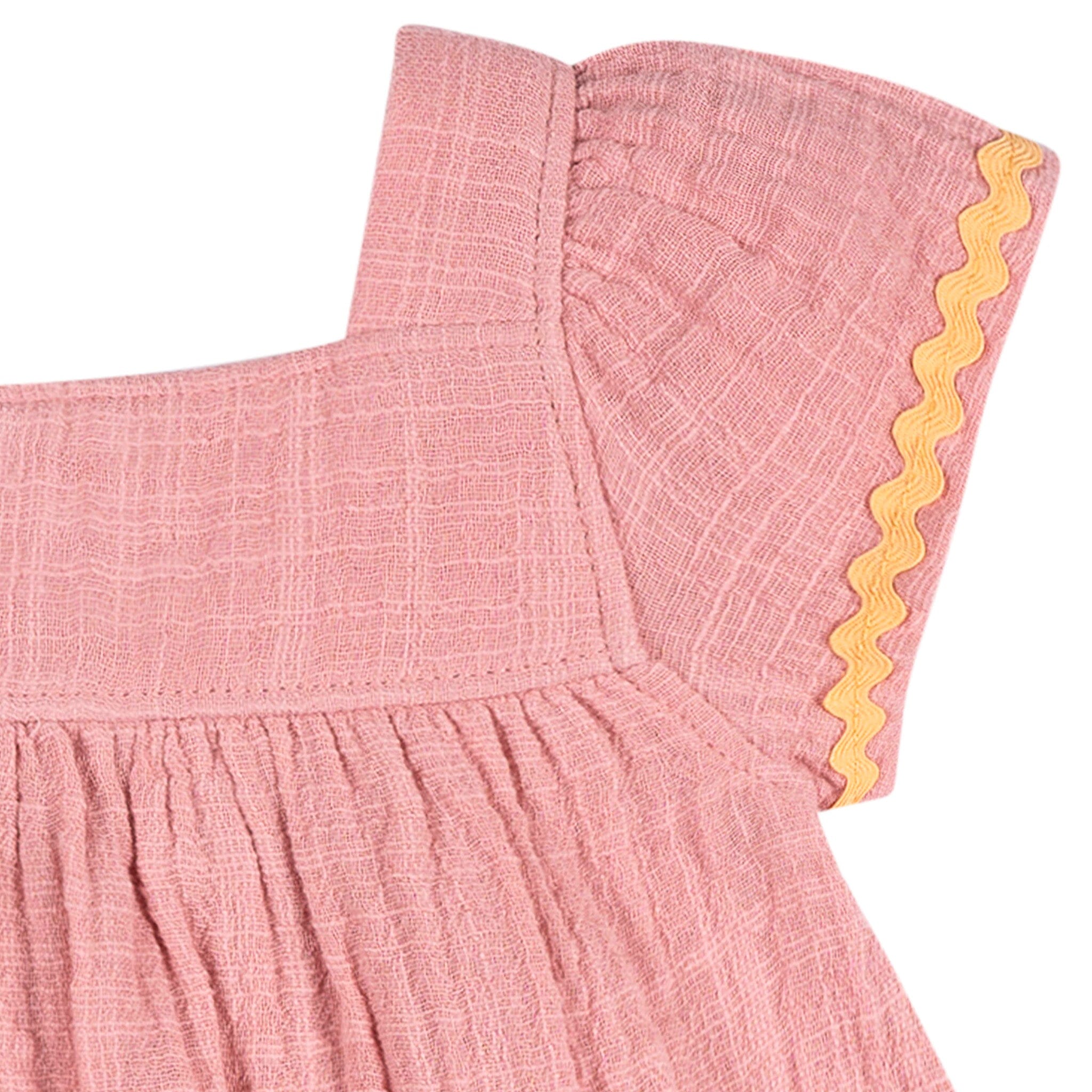 2-Piece Baby Girls Rose Pink Dress and Diaper Cover - Image 4