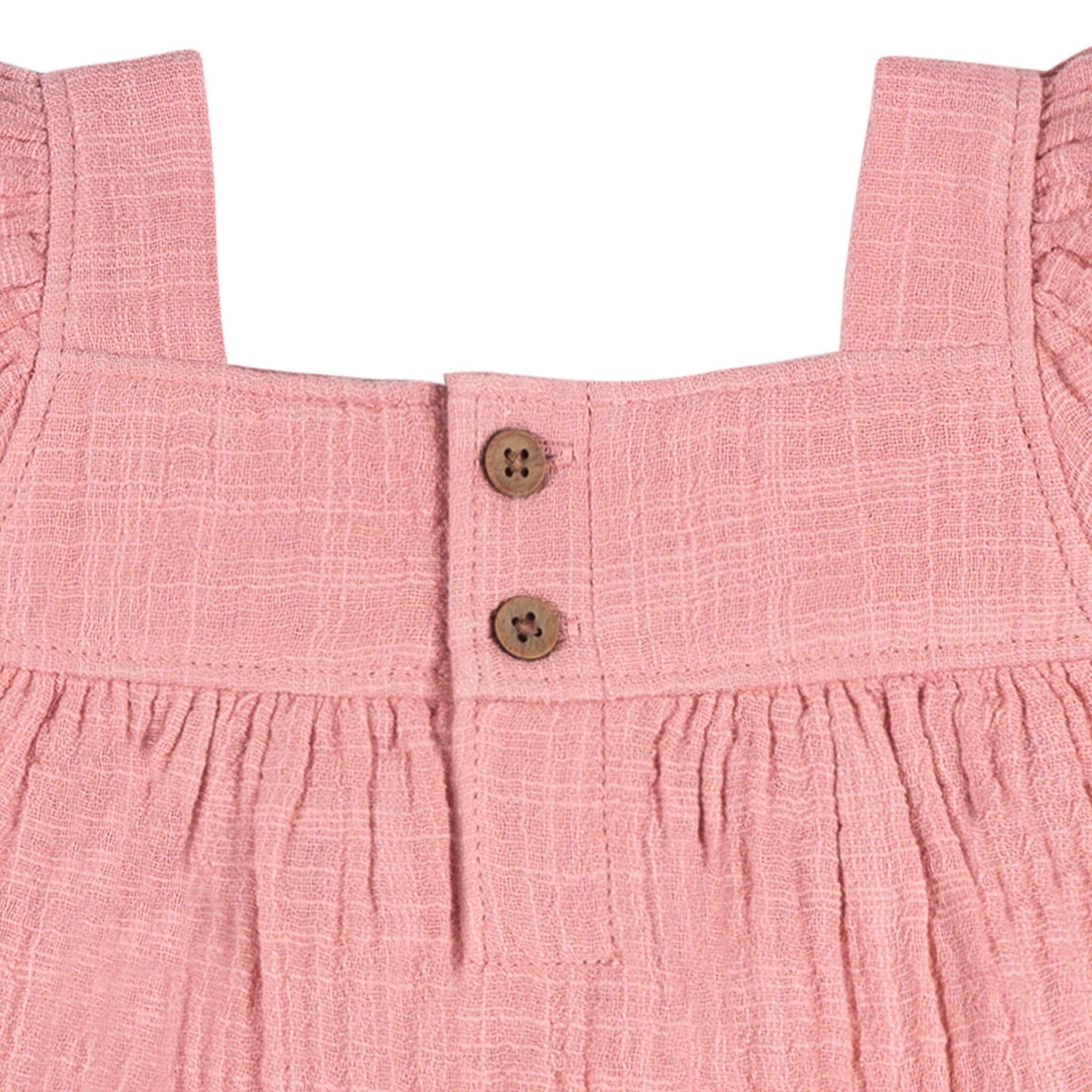 2-Piece Baby Girls Rose Pink Dress and Diaper Cover - Image 7