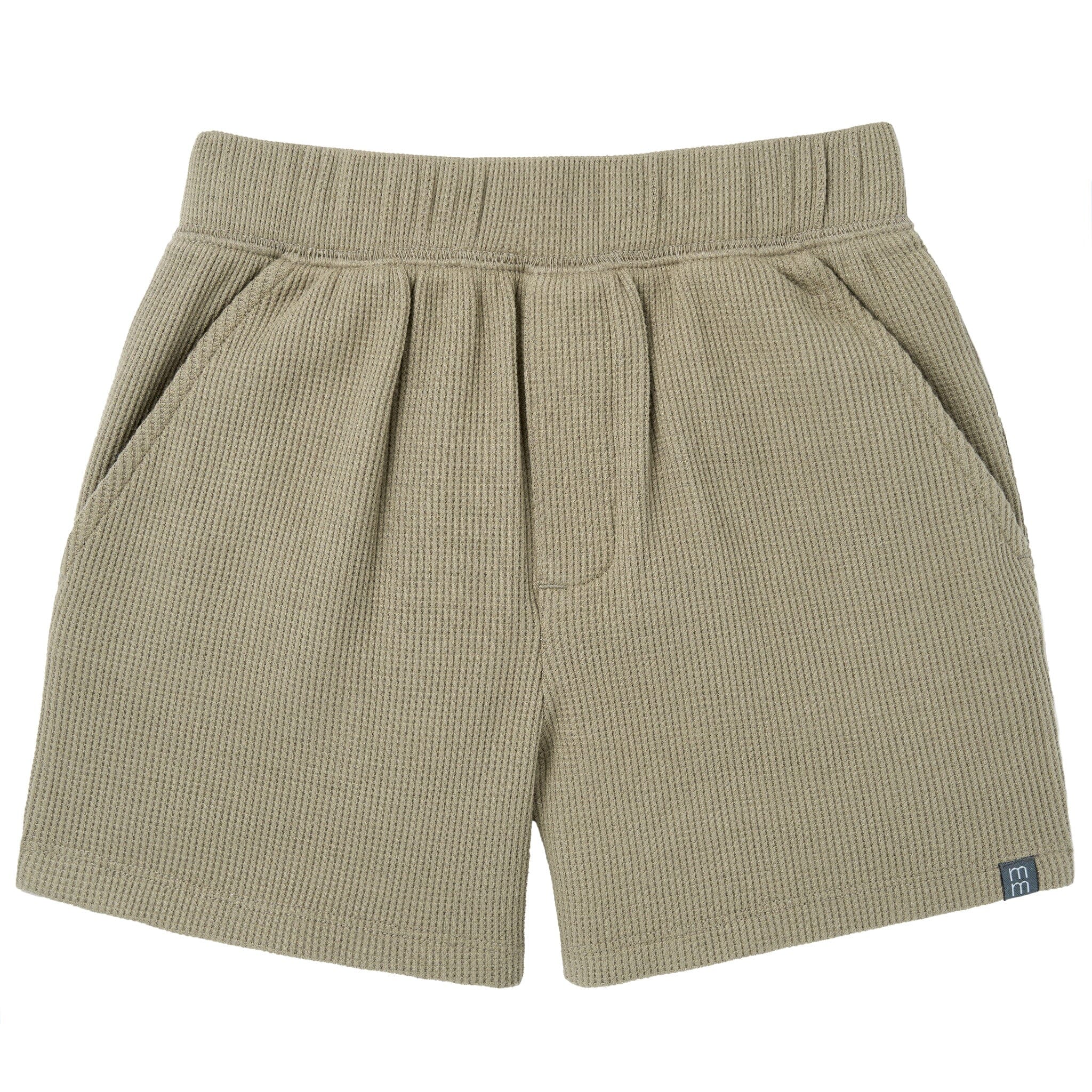 2-Piece Boys Muted Olive Johnny Collar Shirt and Shorts Set - Image 9