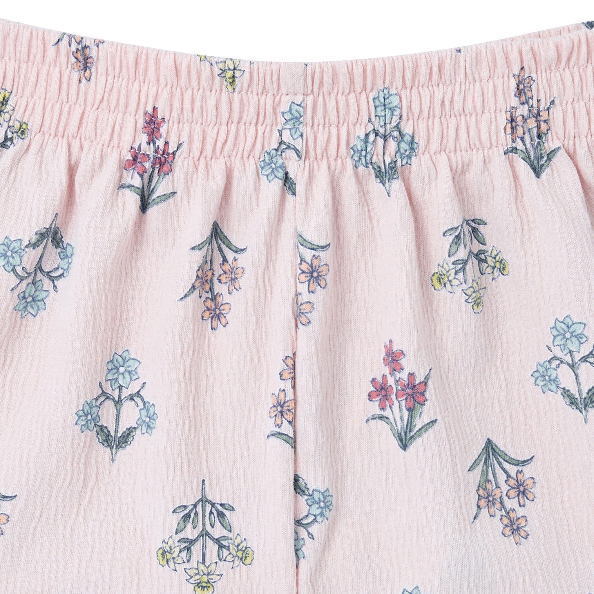 2-Piece Girls Pink Floral Top and Shorts Set - Image 10