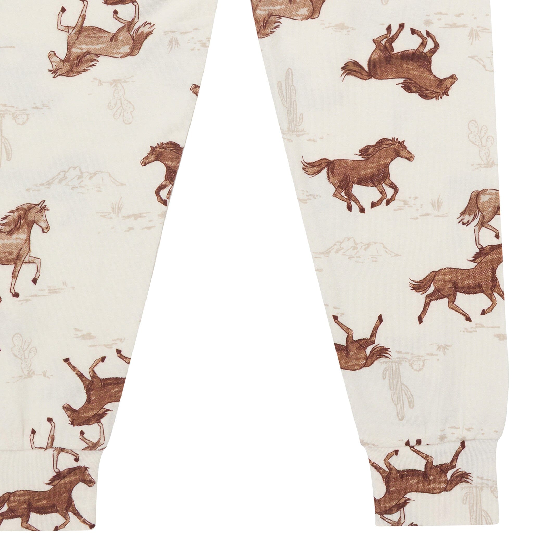 4-Piece Boys Wild Horses Viscose Snug Fit Pajama Set - Image 6