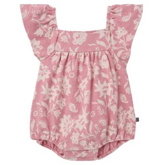 Baby Girls Rose Paisley Bubble Romper