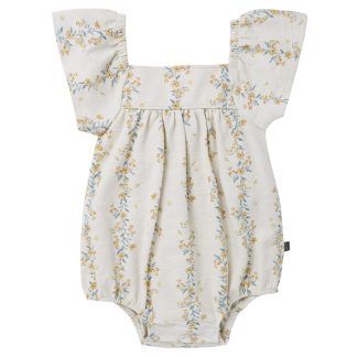 Baby Girls Floral Vines Bubble Romper