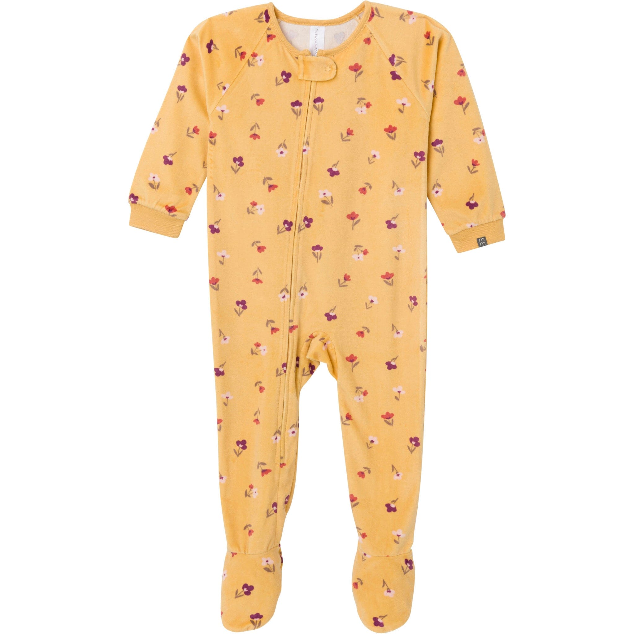 Infant & Toddler Girls Yellow Floral Footed Fleece Pajamas