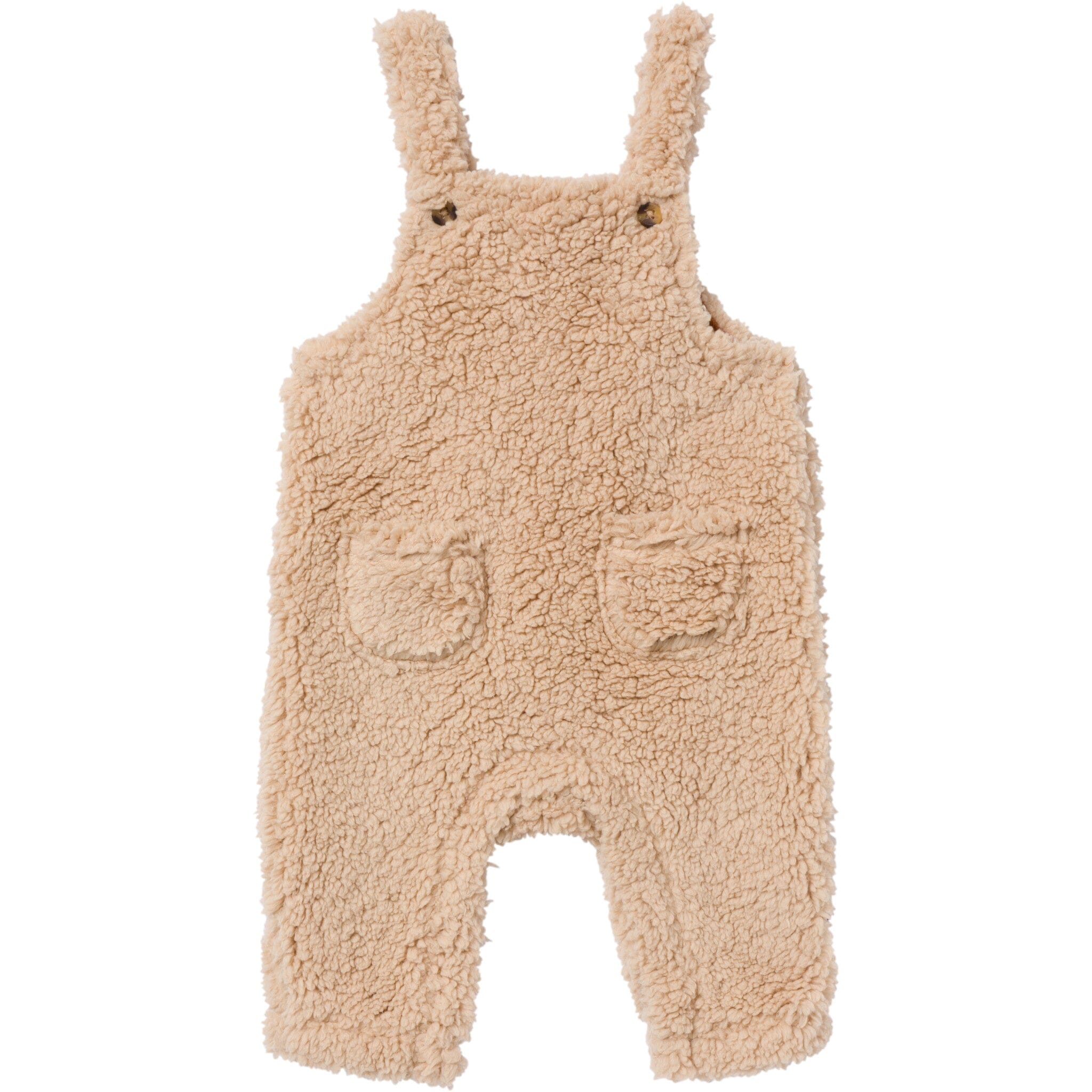 2-Pack Baby Boys Lt Tan Microplush Overall - Image 3