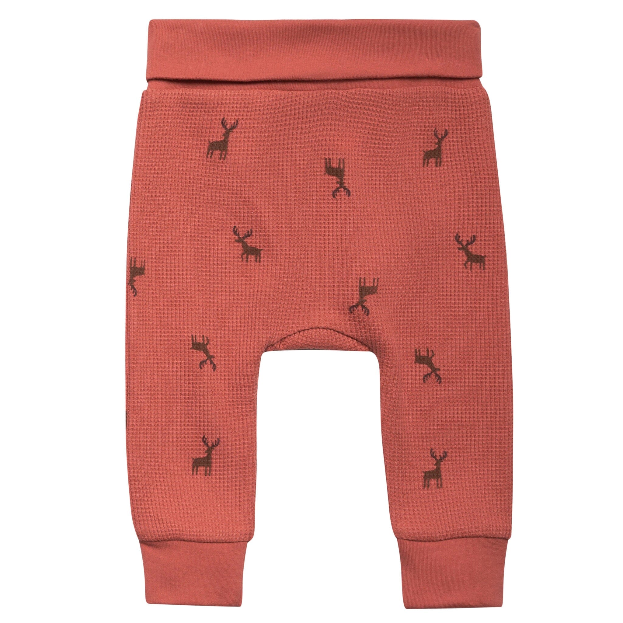 2-Piece Baby Neutral Red Moose Bodysuit and Pant Set - Image 5