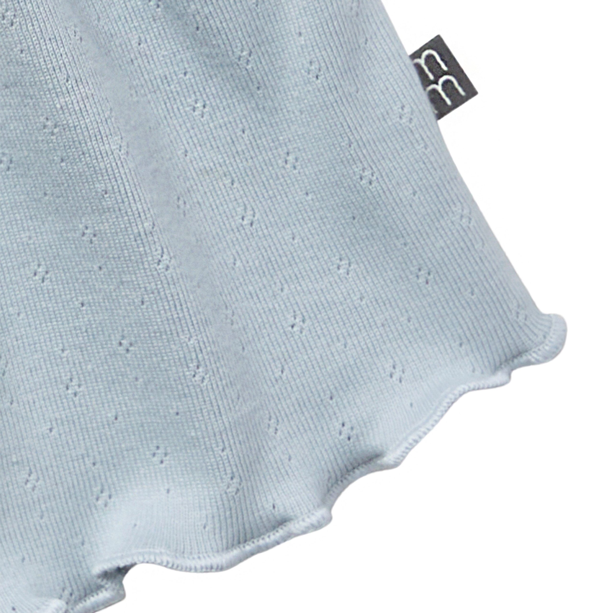 2-Pack Infant & Toddler Girls Light Beige and Blue Smocked Wide Leg Shorts - Image 6