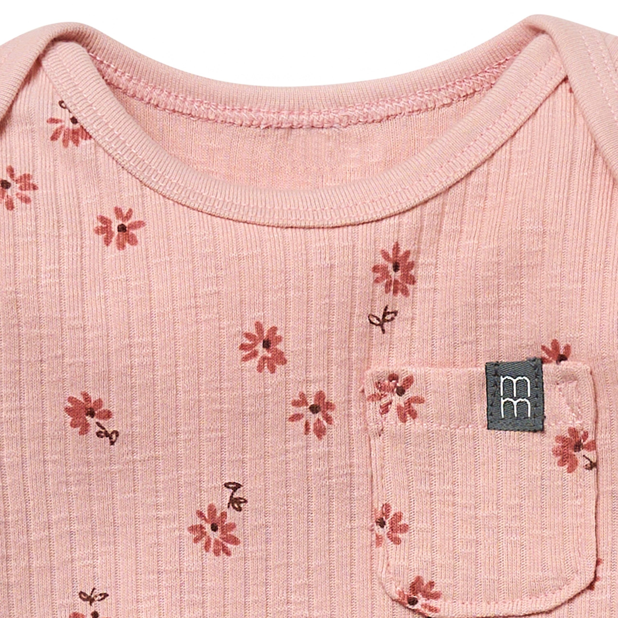 2-Piece Baby Girls Rose Flower Short Sleeve Bodysuit & Pants Set - Image 6