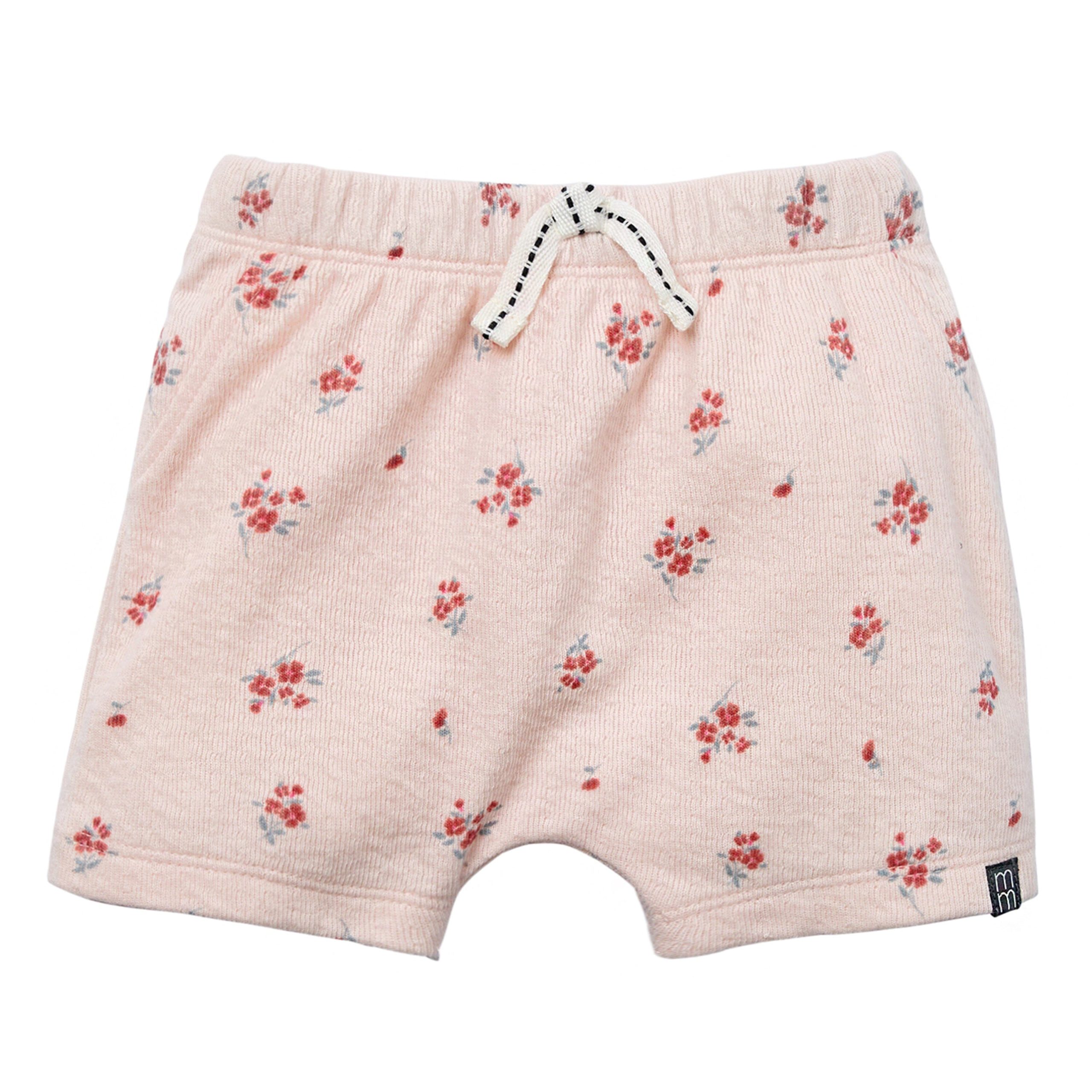 2-Piece Baby Girls Light Rose Bodysuit & Harem Shorts Set - Image 6