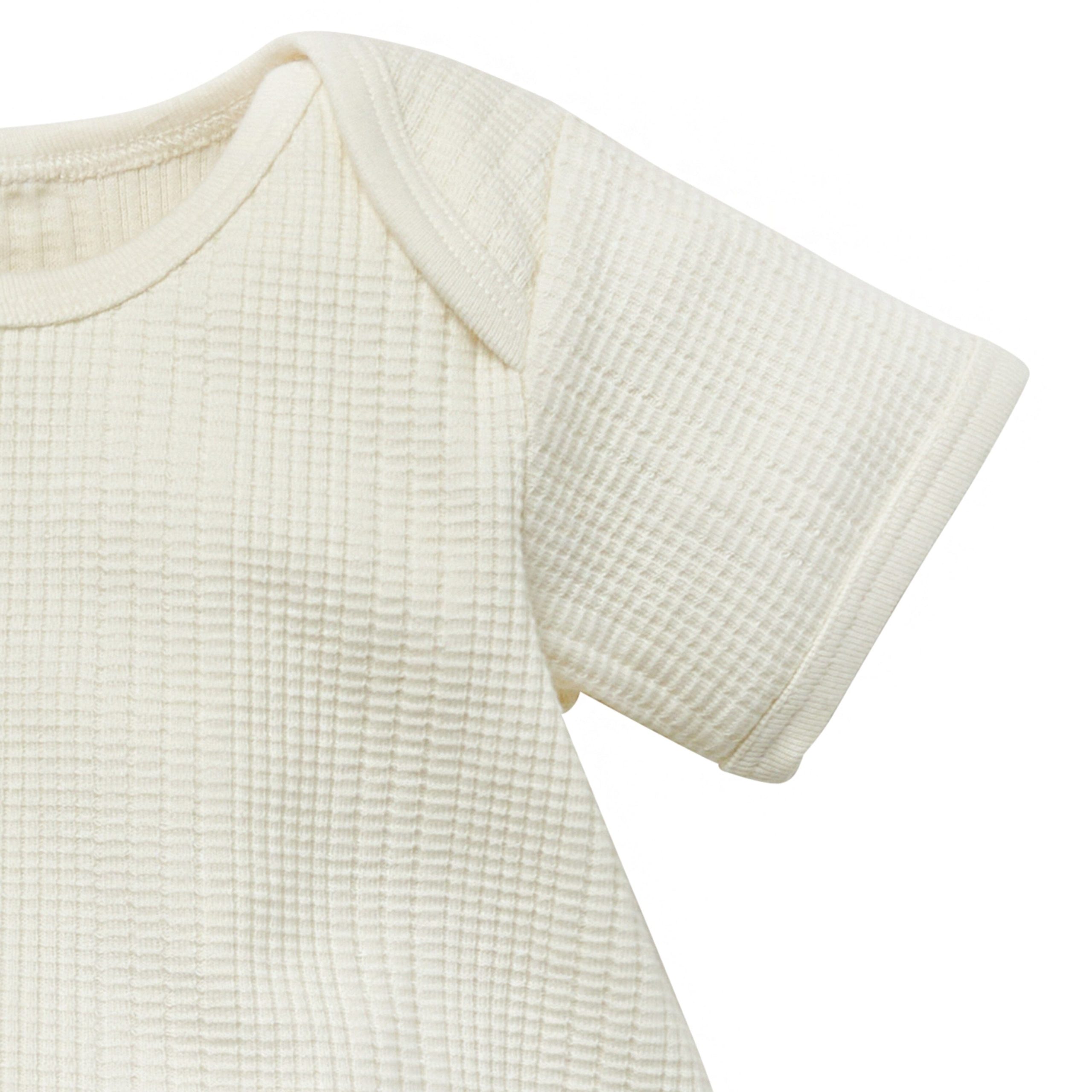 2-Piece Baby Neutral Dumpling Romper & Harem Shorts Set - Image 2