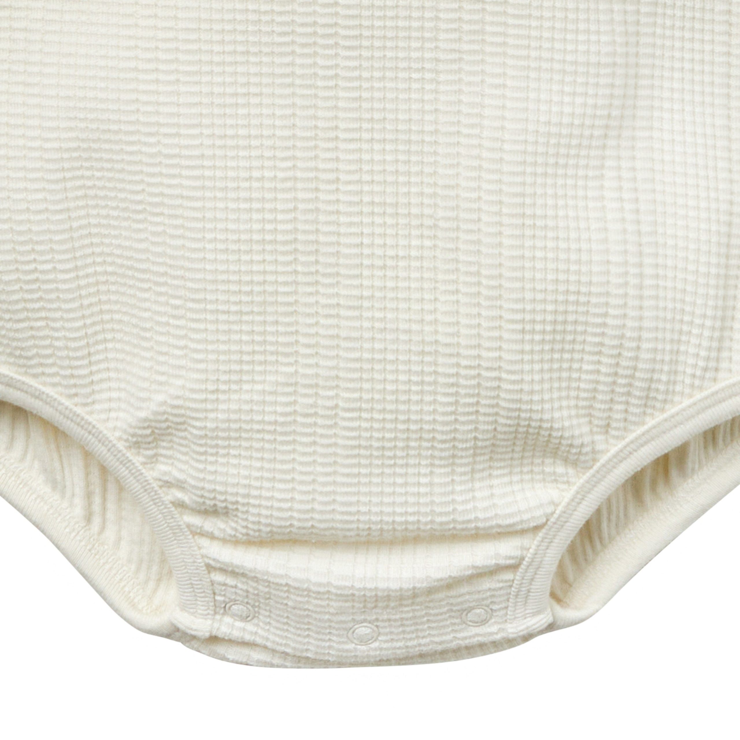2-Piece Baby Neutral Dumpling Romper & Harem Shorts Set - Image 3