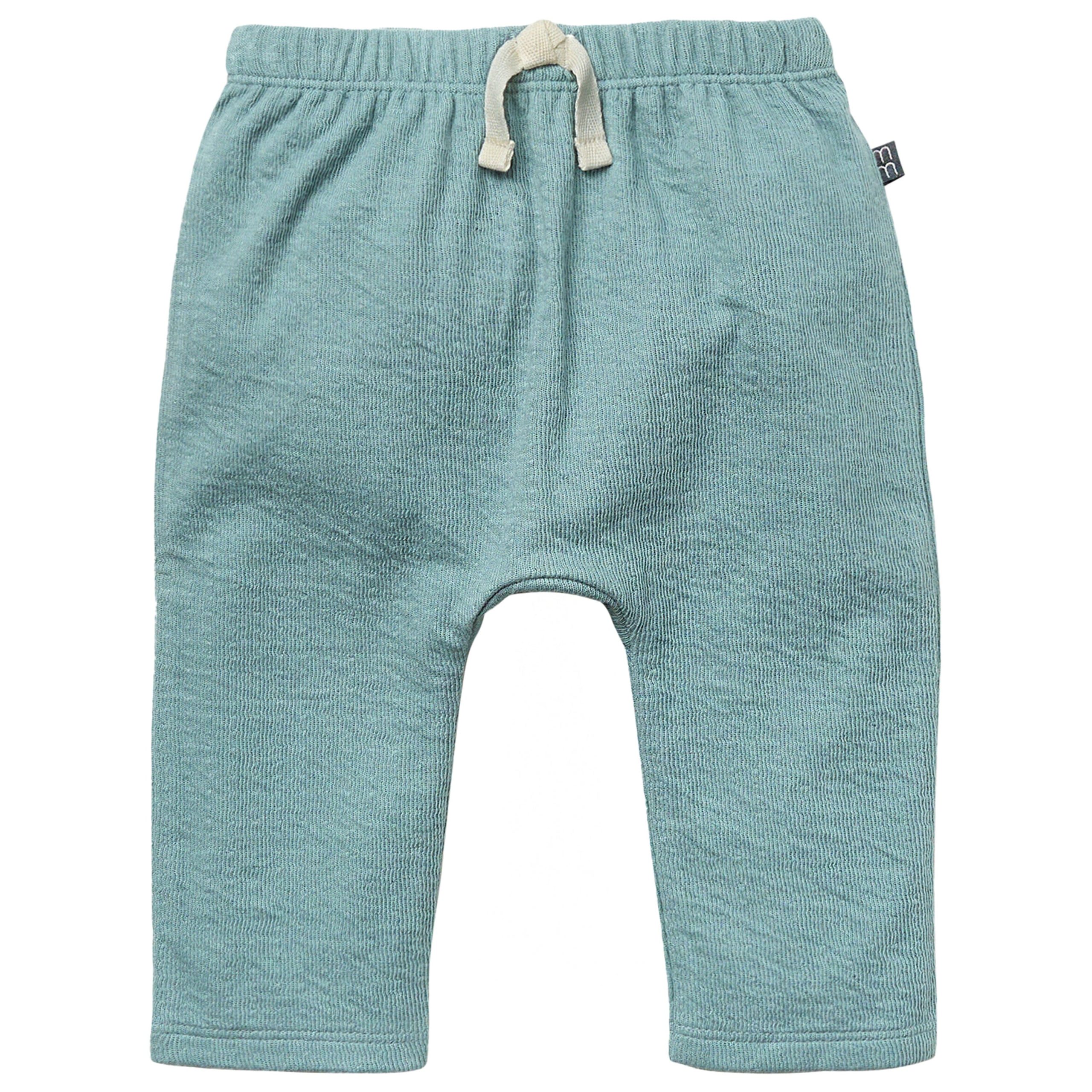 2-Pack Baby Boys Light Beige Stripe & Teal Harem Pants - Image 6