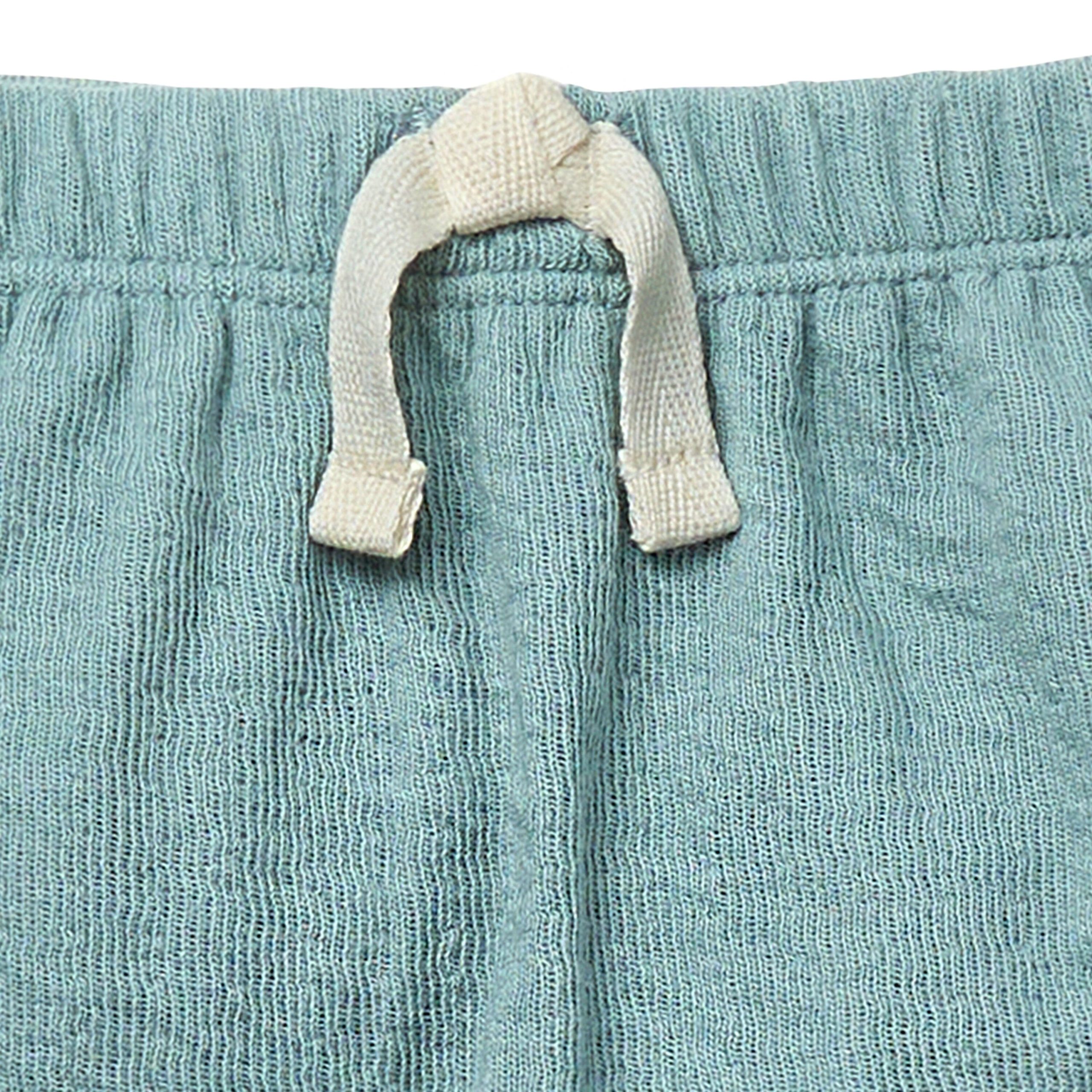 2-Pack Baby Boys Light Beige Stripe & Teal Harem Pants - Image 7