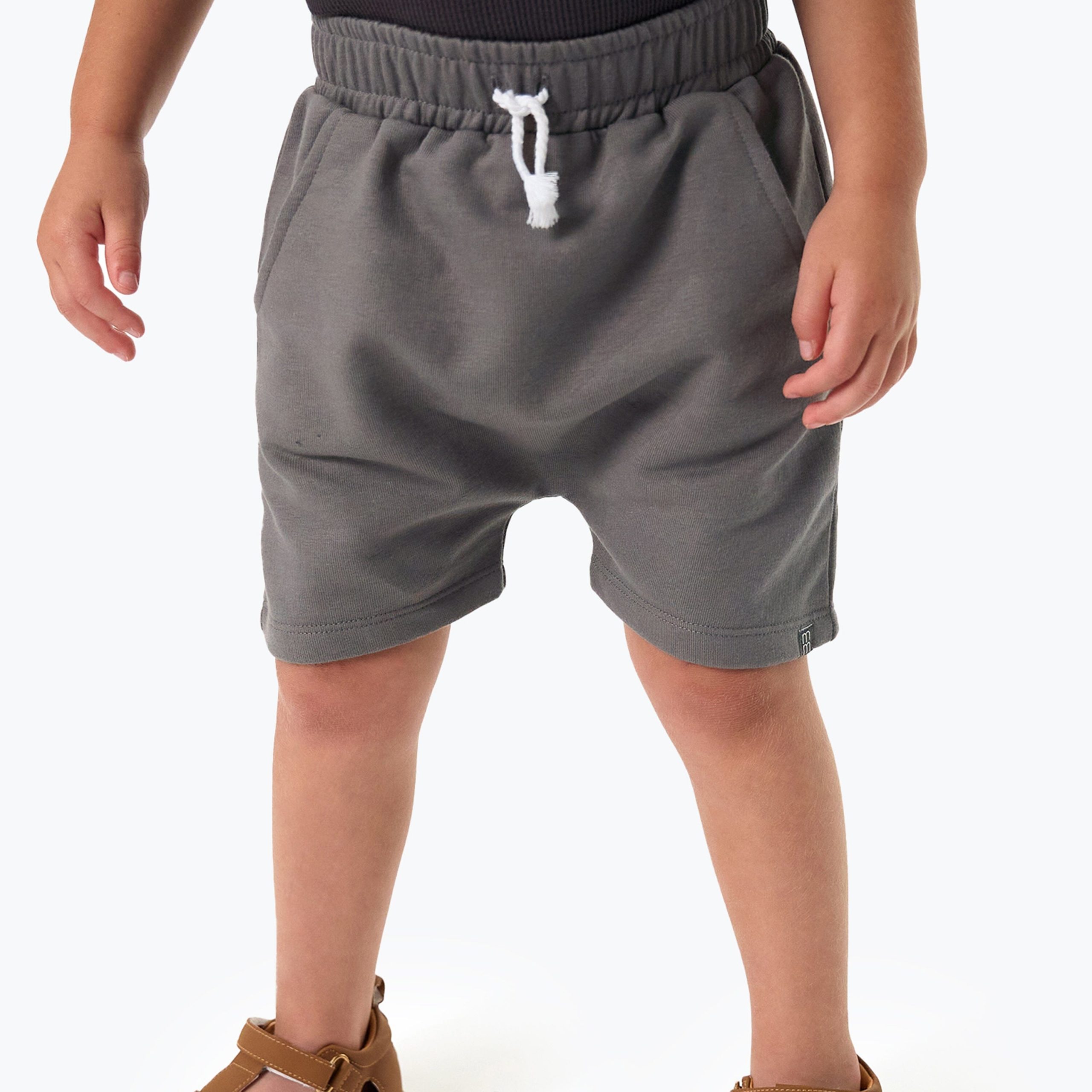 2-Pack Infant & Toddler Boys Dark Blue & Grey Harem Shorts - Image 5