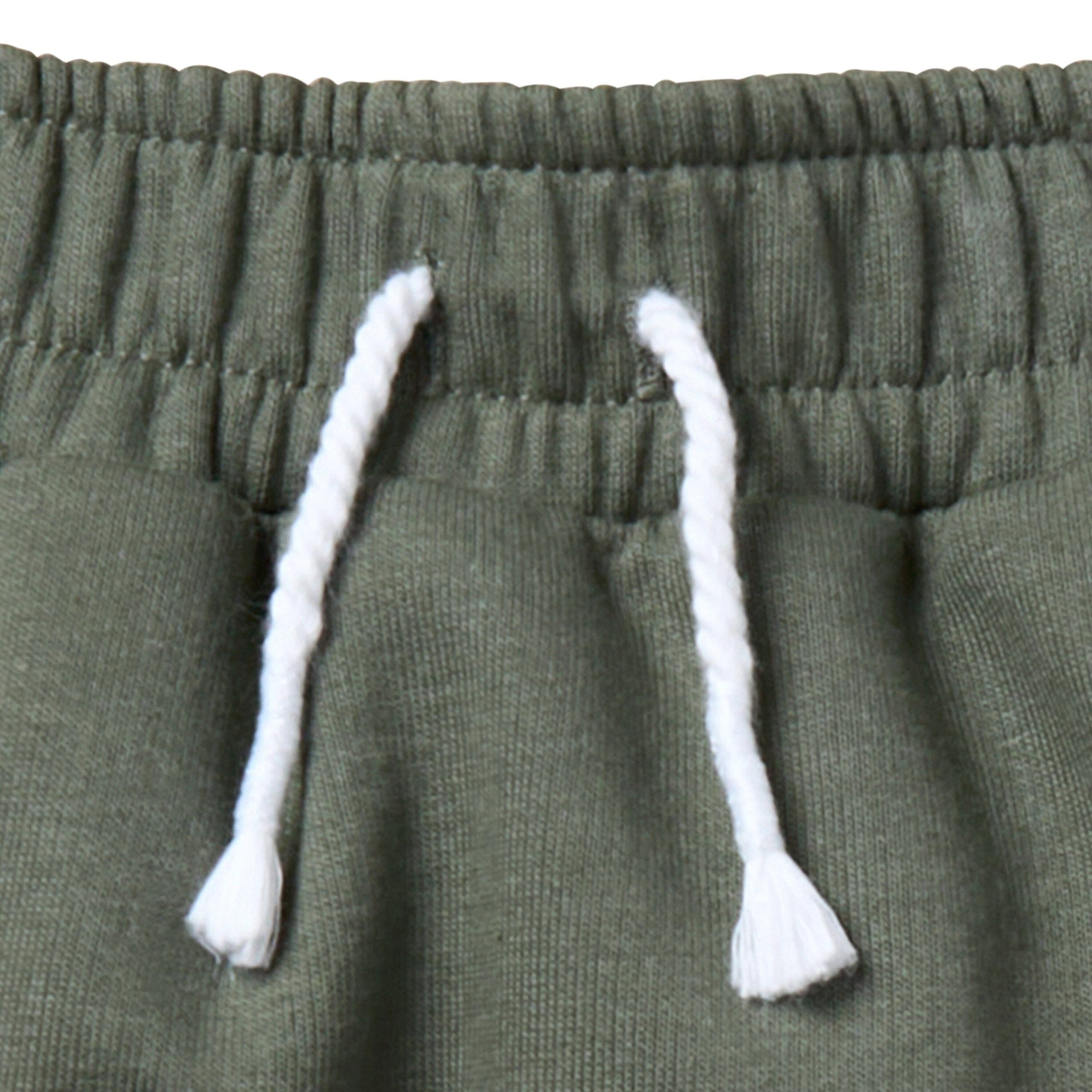 2-Pack Infant & Toddler Boys Dark Green & Light Tan Harem Shorts - Image 7