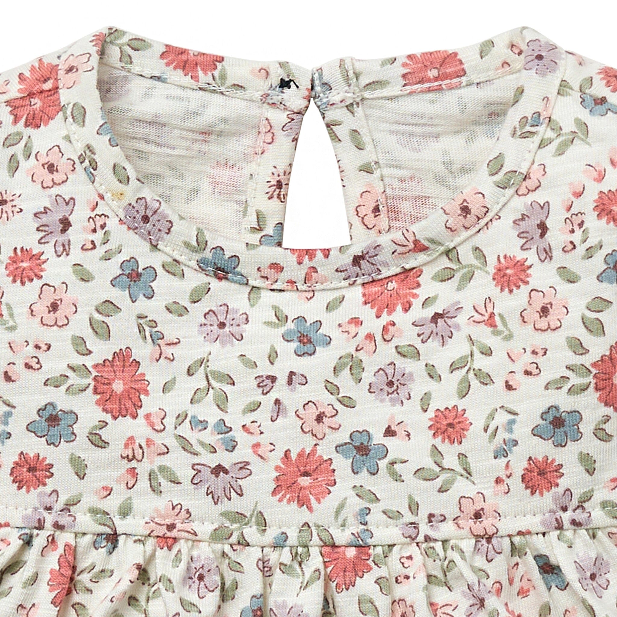 Baby Girls Garden Ruffle Sleeve Top - Image 2