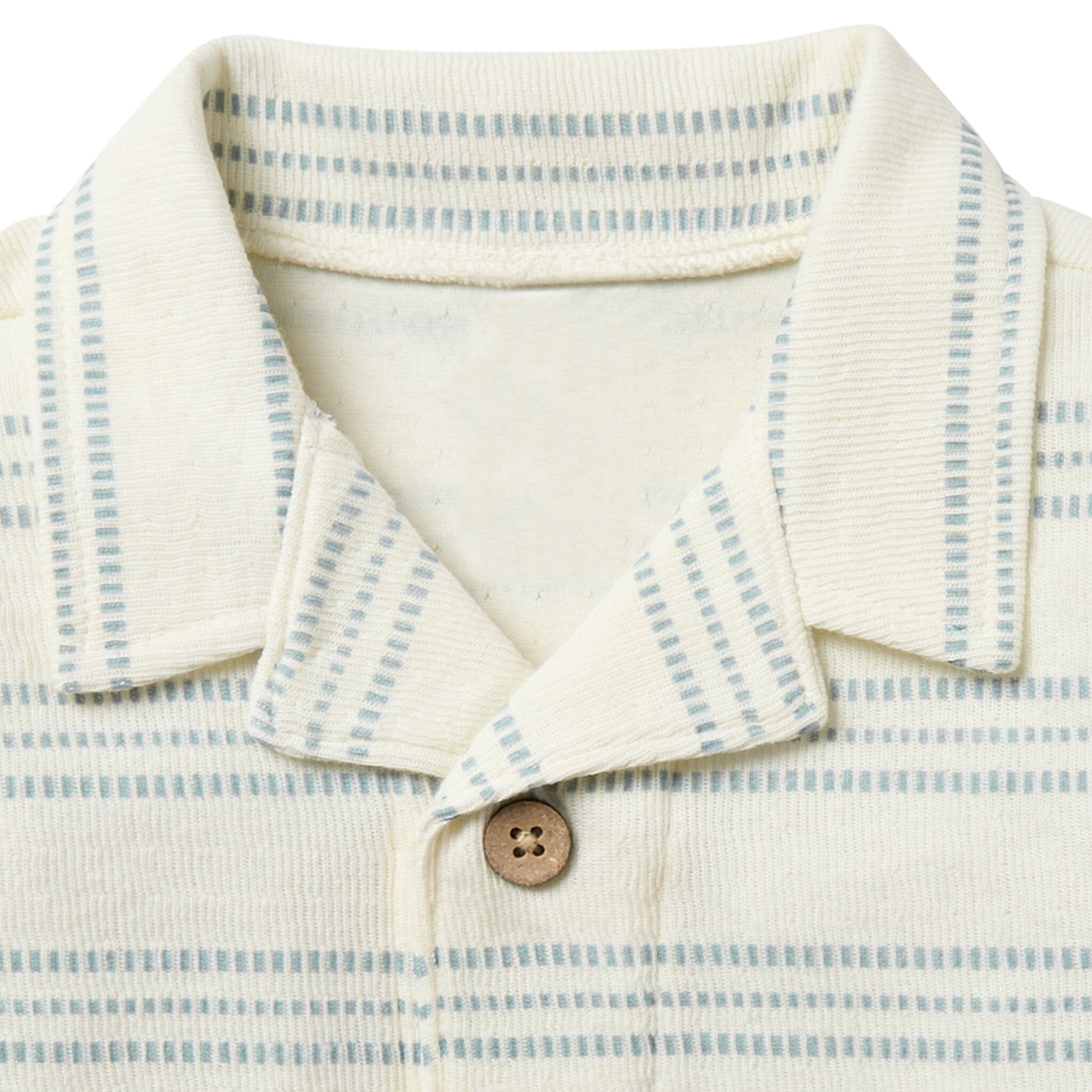 Infant & Toddler Boys Blue Stripe Collar Top - Image 4