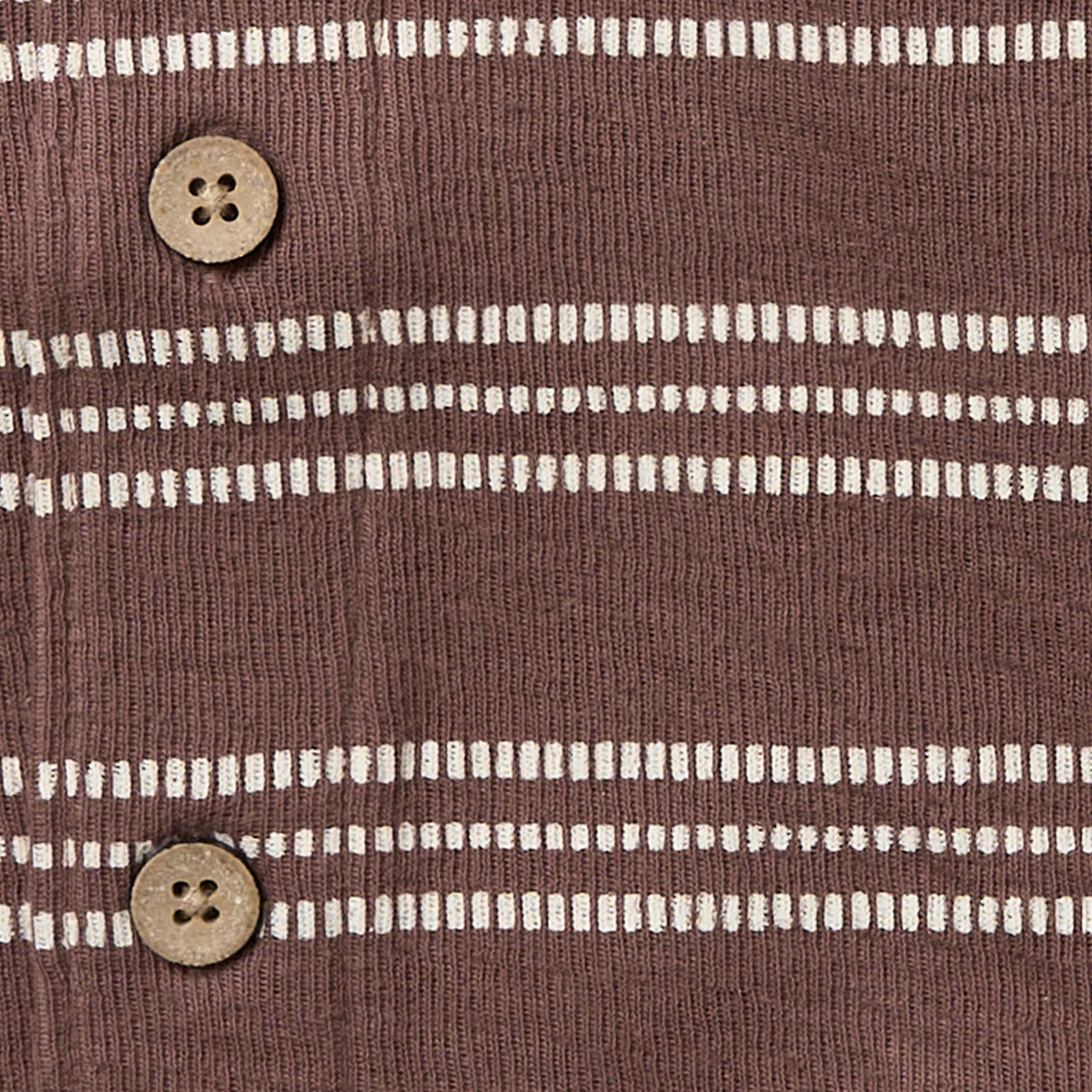 Infant & Toddler Boys Brown Stripe Collar Top - Image 3