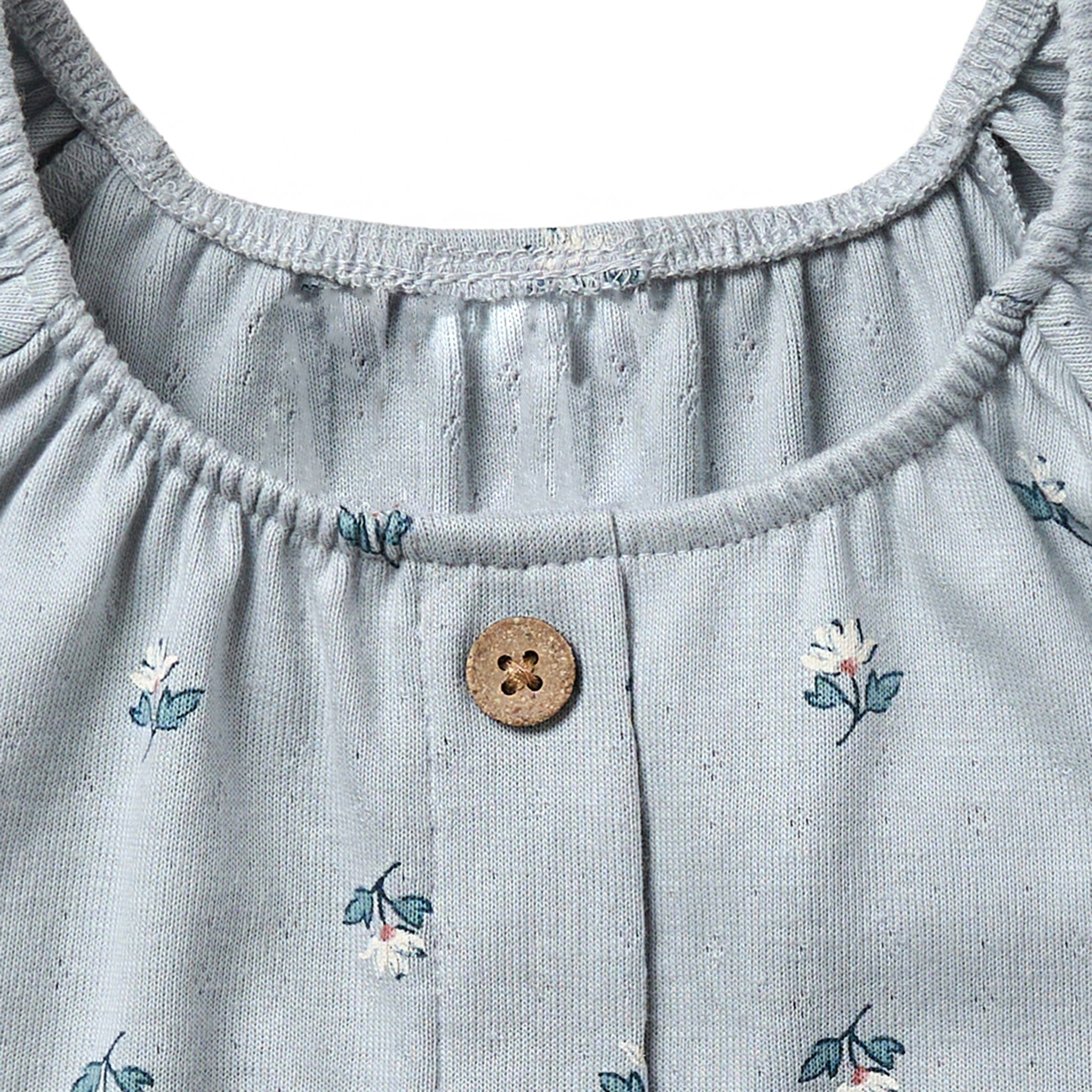 Infant & Toddler Girls Light Blue Daisy Ruffle Sleeve Top - Image 5