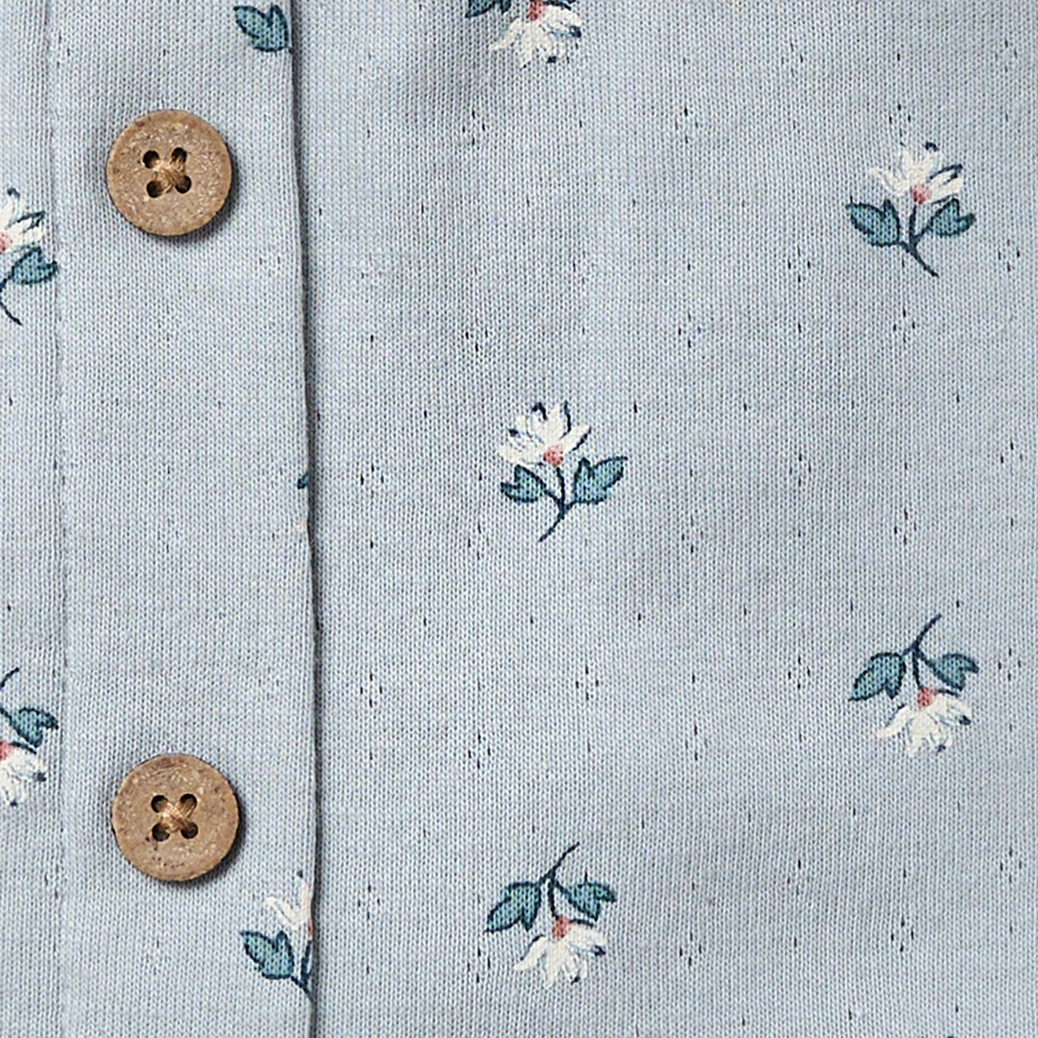 Infant & Toddler Girls Light Blue Daisy Ruffle Sleeve Top - Image 7