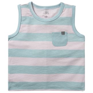 Infant & Toddler Boys Teal Stripe Tank Top