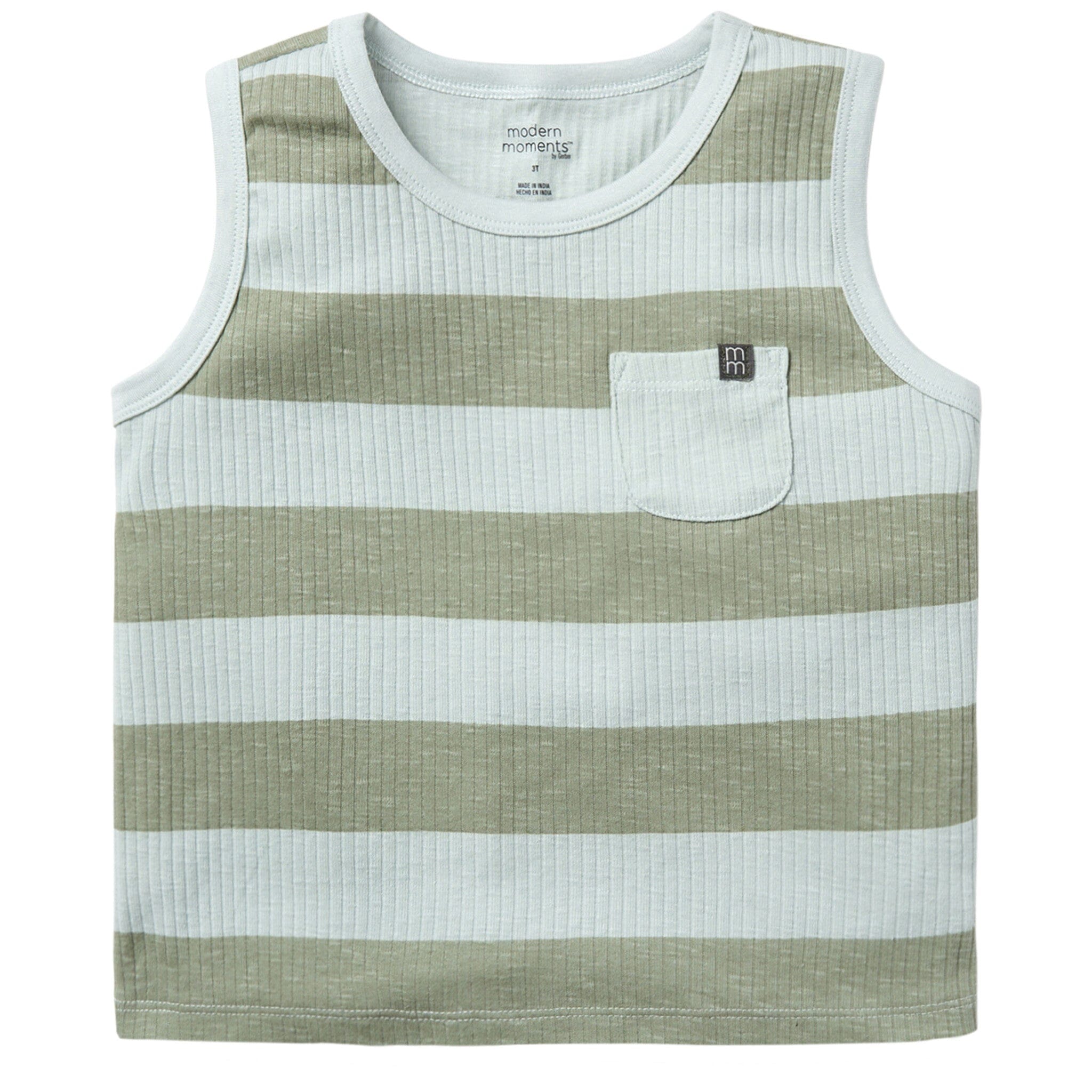Infant & Toddler Boys Light Sky Stripe Tank Top