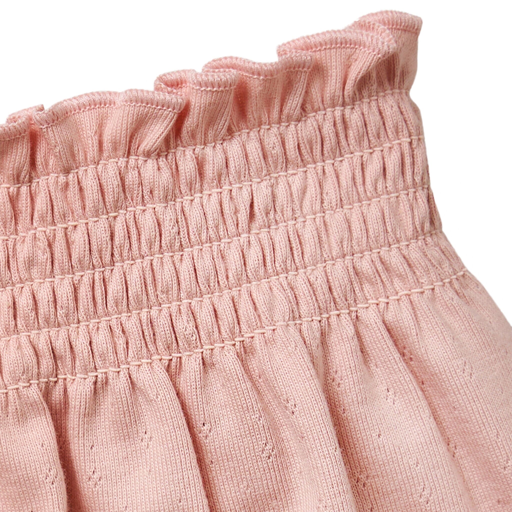 Infant & Toddler Girls Light Rose Smocked Wide Leg Shorts - Image 5